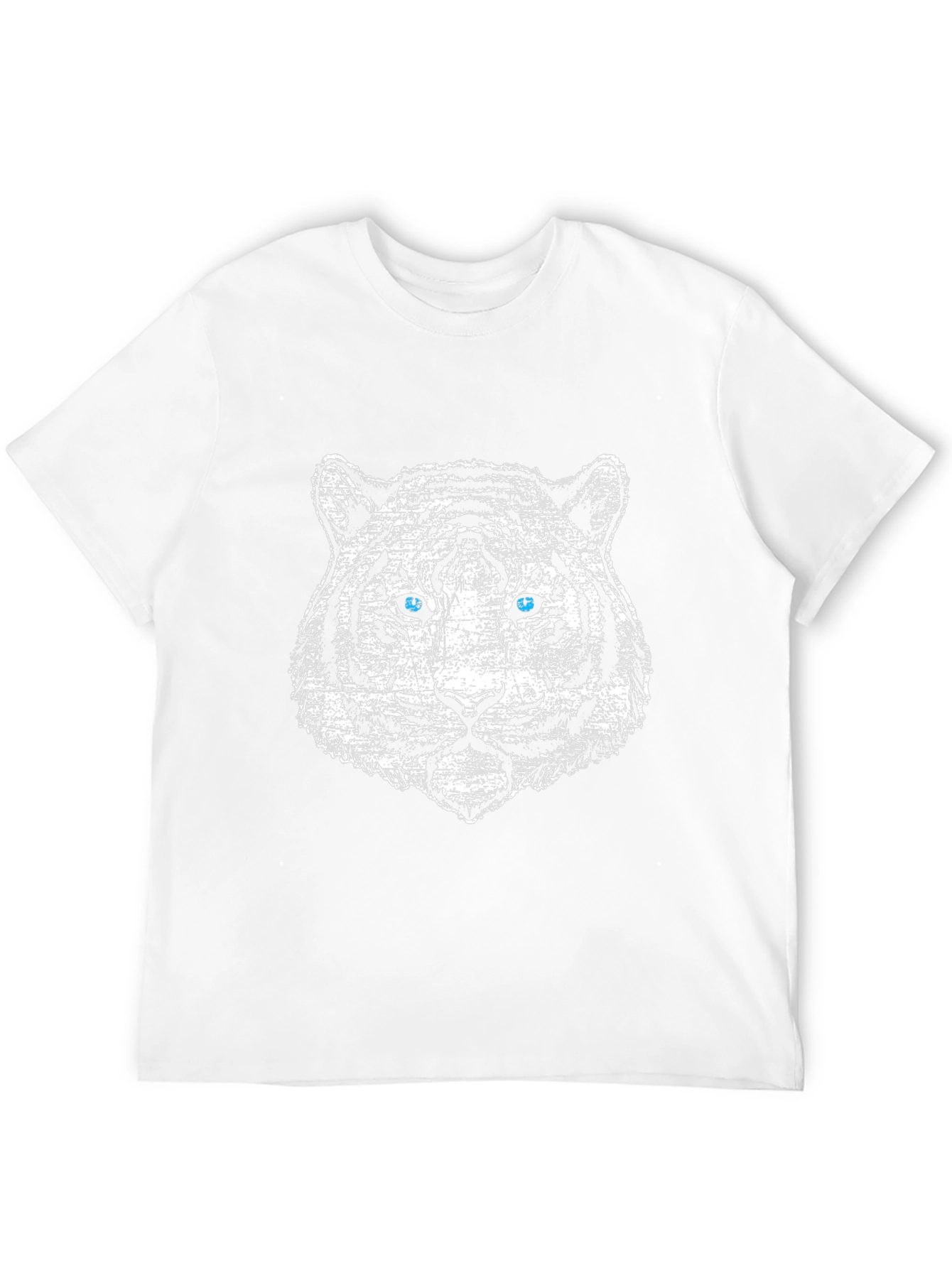 Tiger Graphic Print Crew Neck T-Shirt