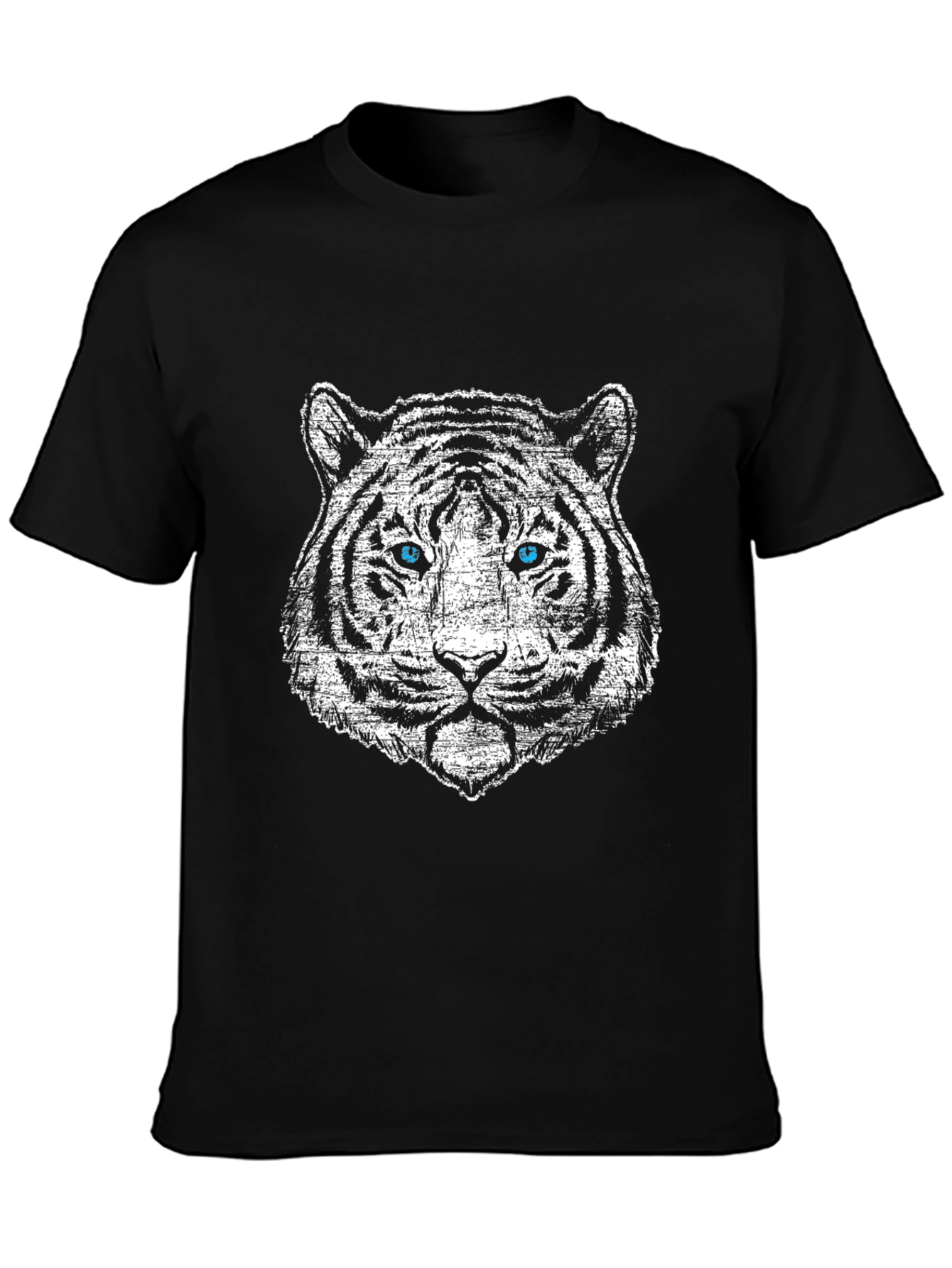 Tiger Graphic Print Crew Neck T-Shirt