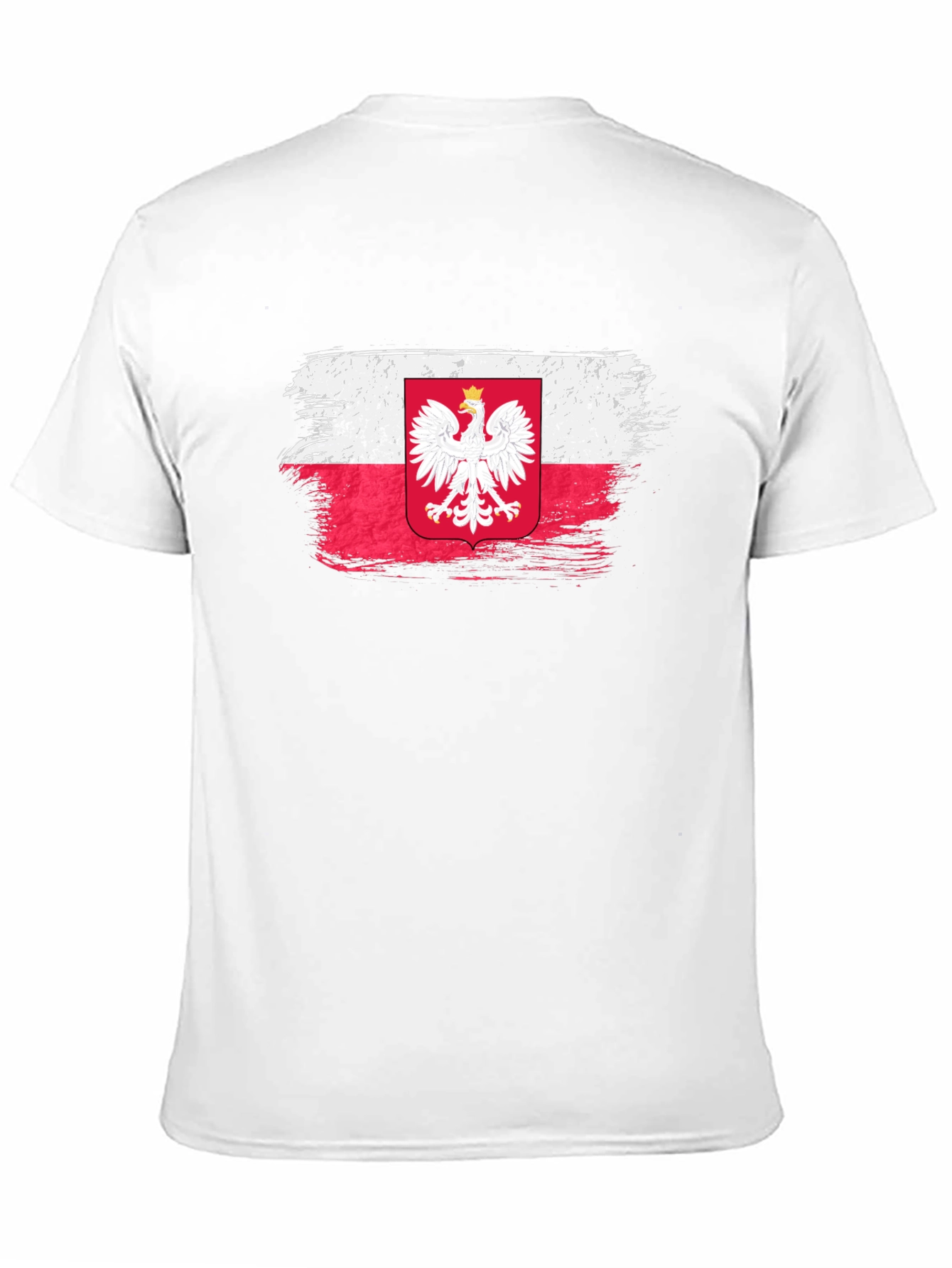 Poland Flag Brush Stroke Graphic T-Shirt