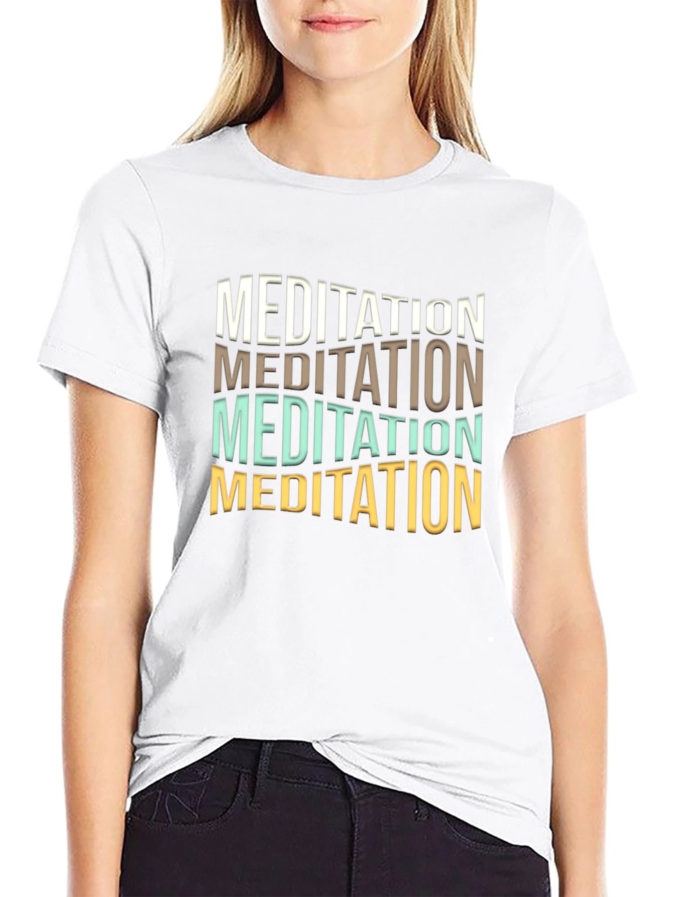 Meditation Graphic Tee - Soft Cotton Blend