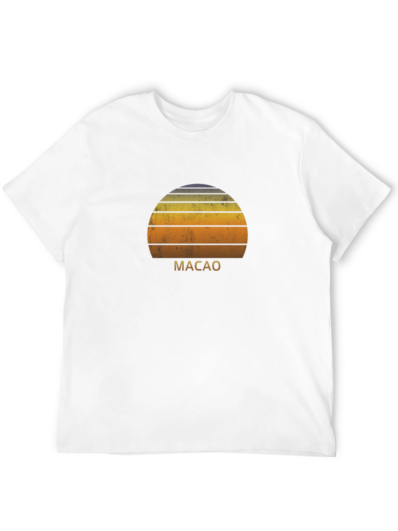 Macao Sunset Graphic T-Shirt - Retro Style Tee