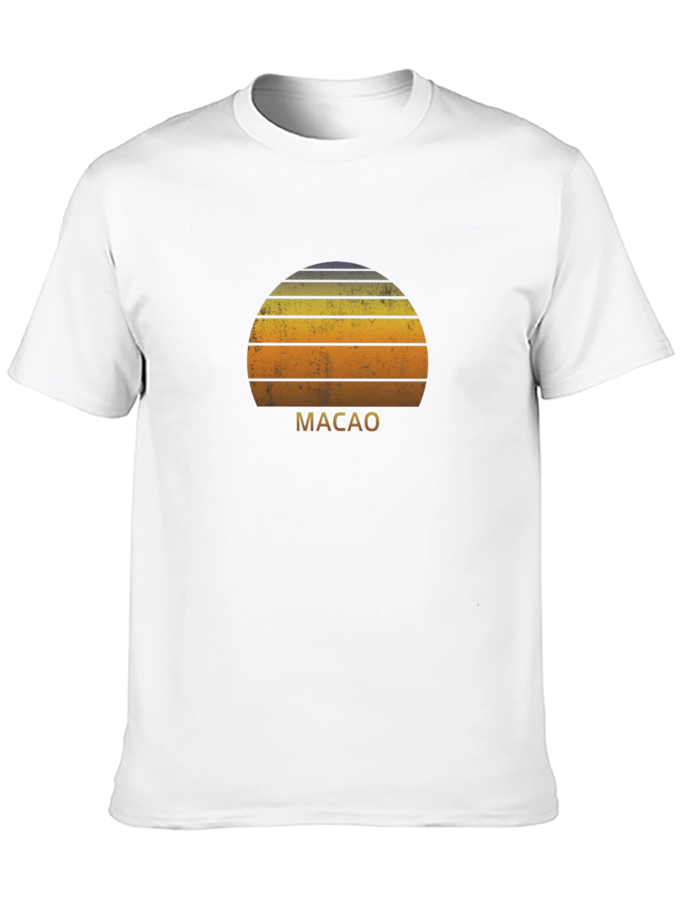 Macao Sunset Graphic T-Shirt - Retro Style Tee