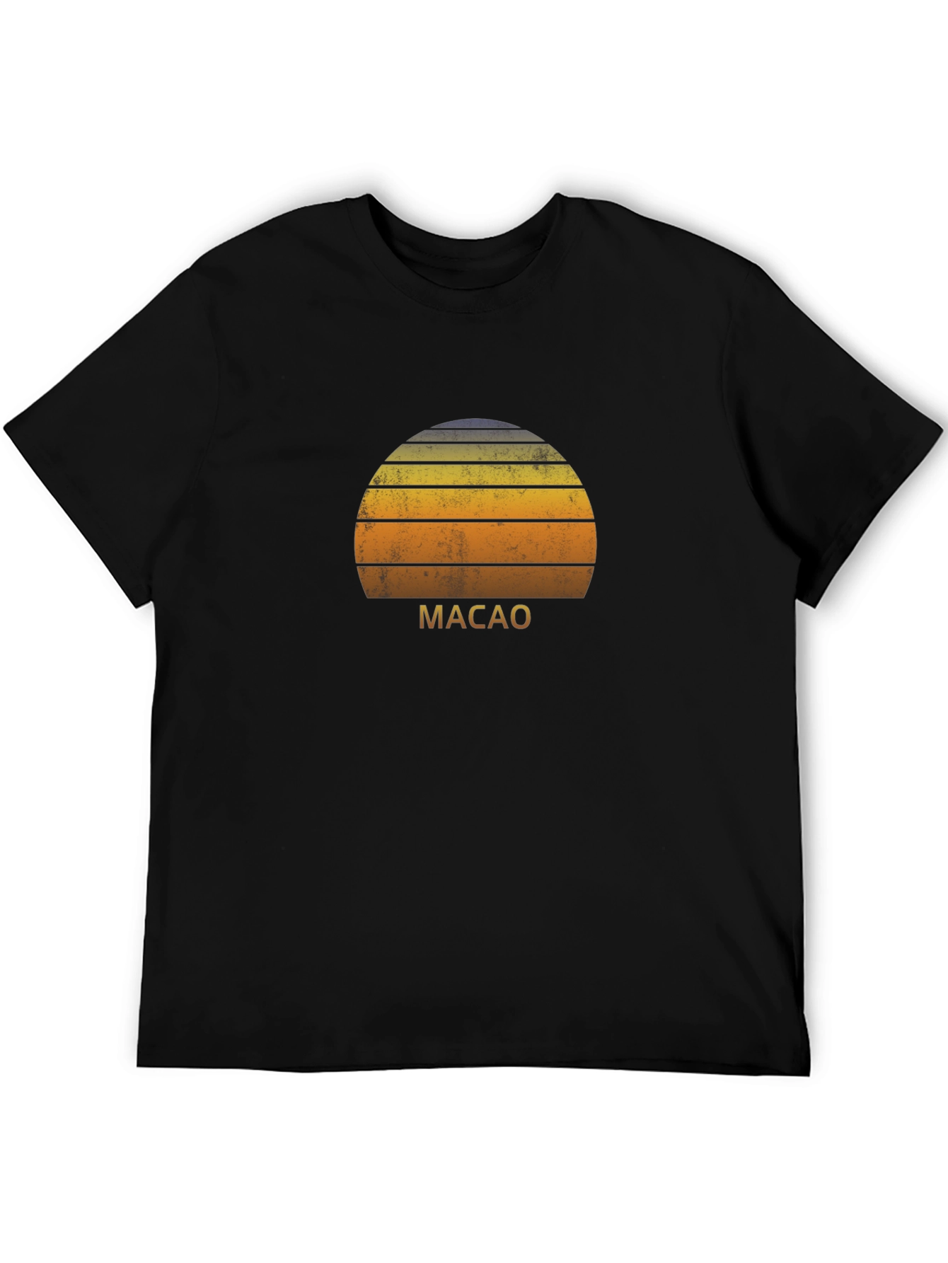 Macao Sunset Graphic T-Shirt - Retro Style Tee