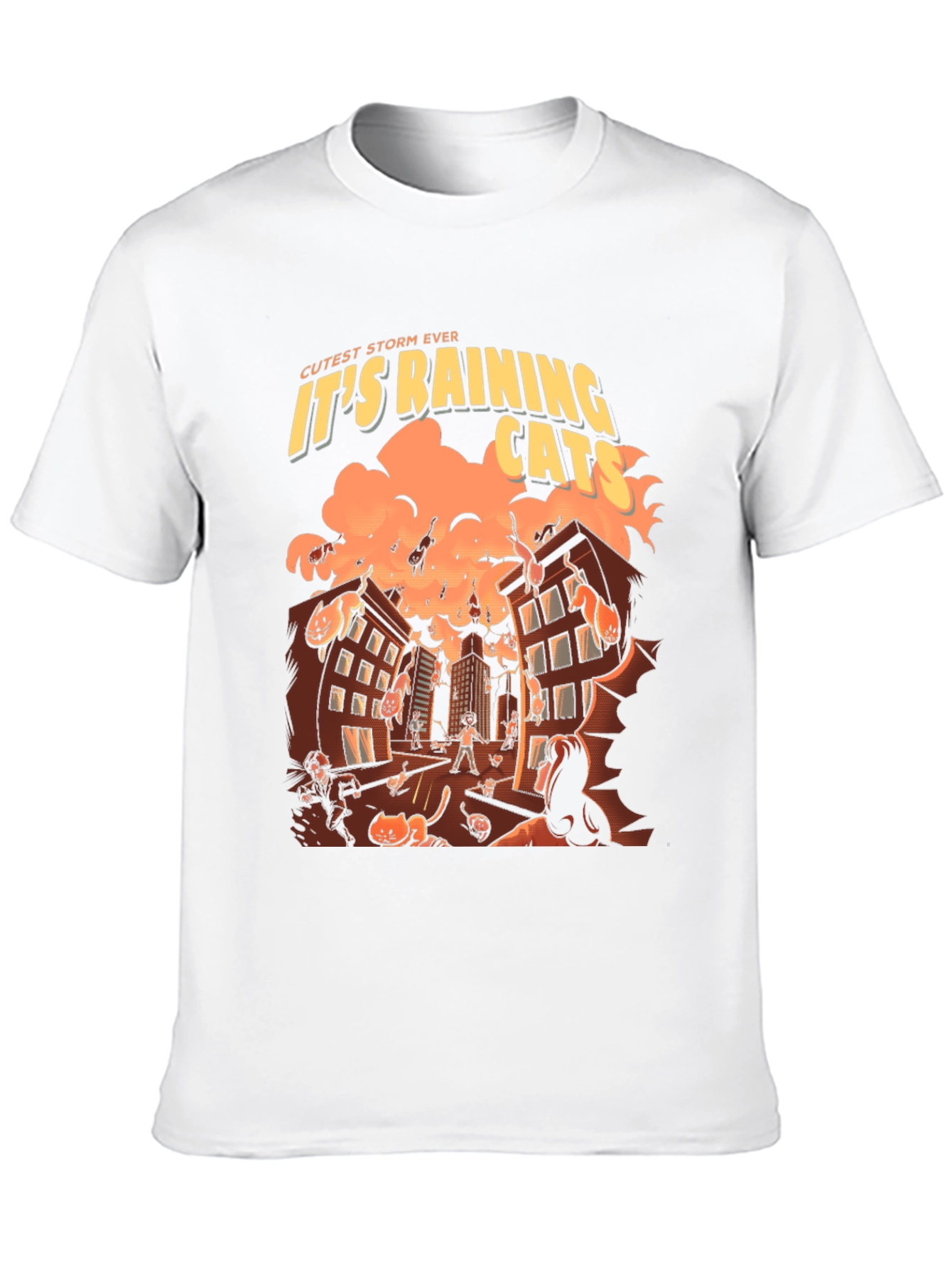 Its Raining Cats T-Shirt - Novelty Graphic Tee