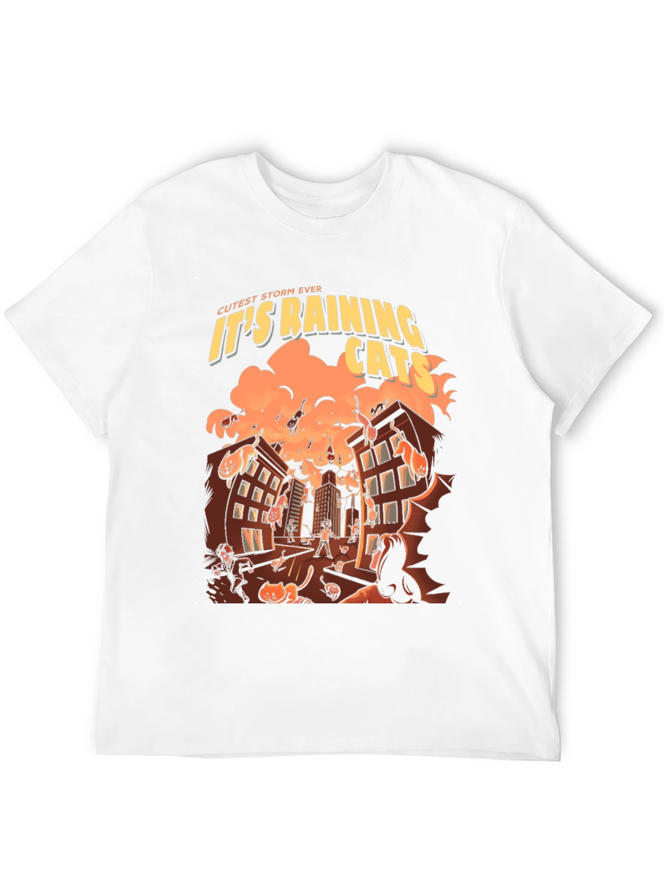 Its Raining Cats T-Shirt - Novelty Graphic Tee