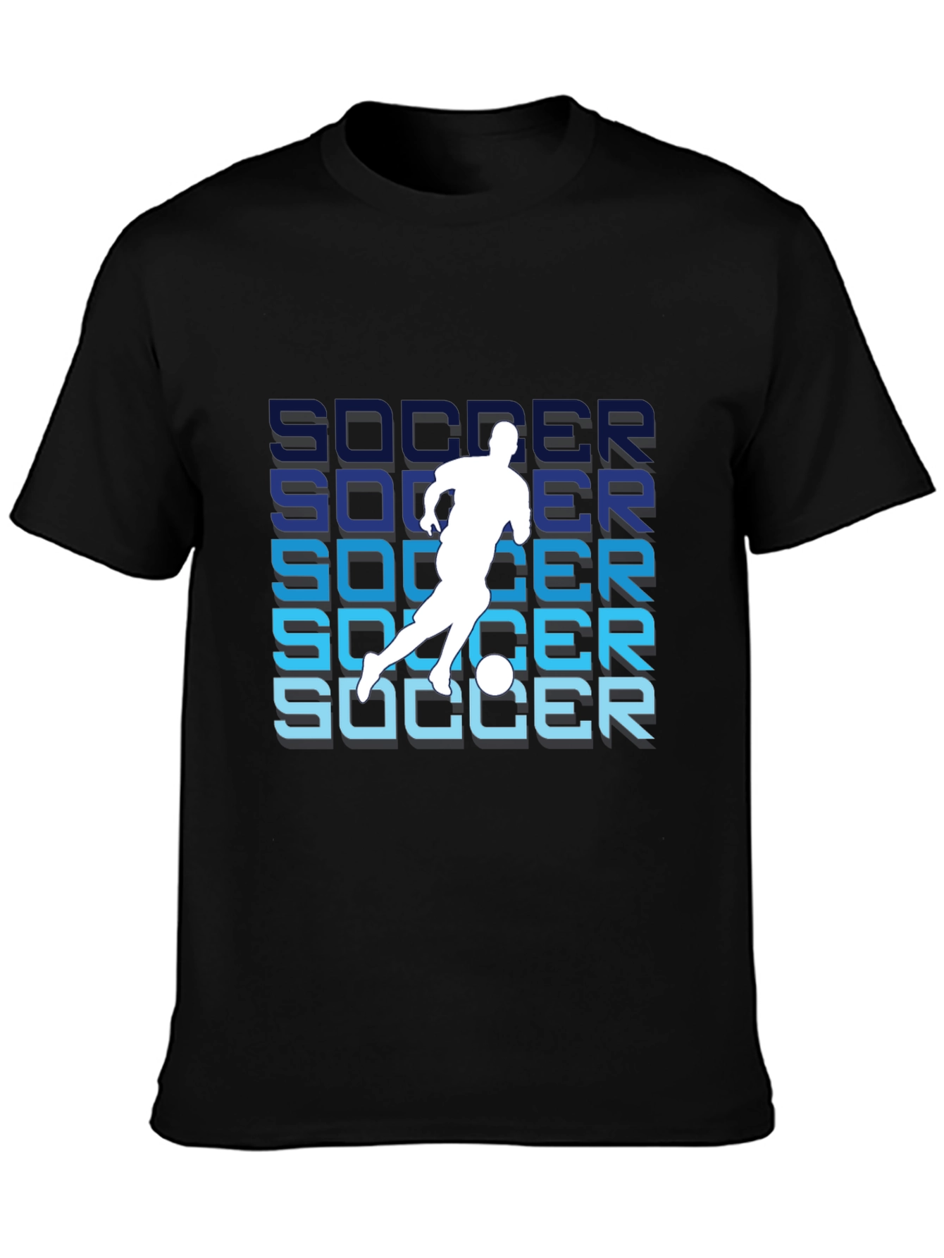 Soccer Graphic Black T-Shirt
