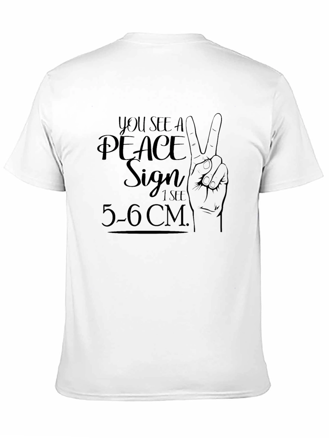 Peace Sign 5-6 cm Funny T-Shirt