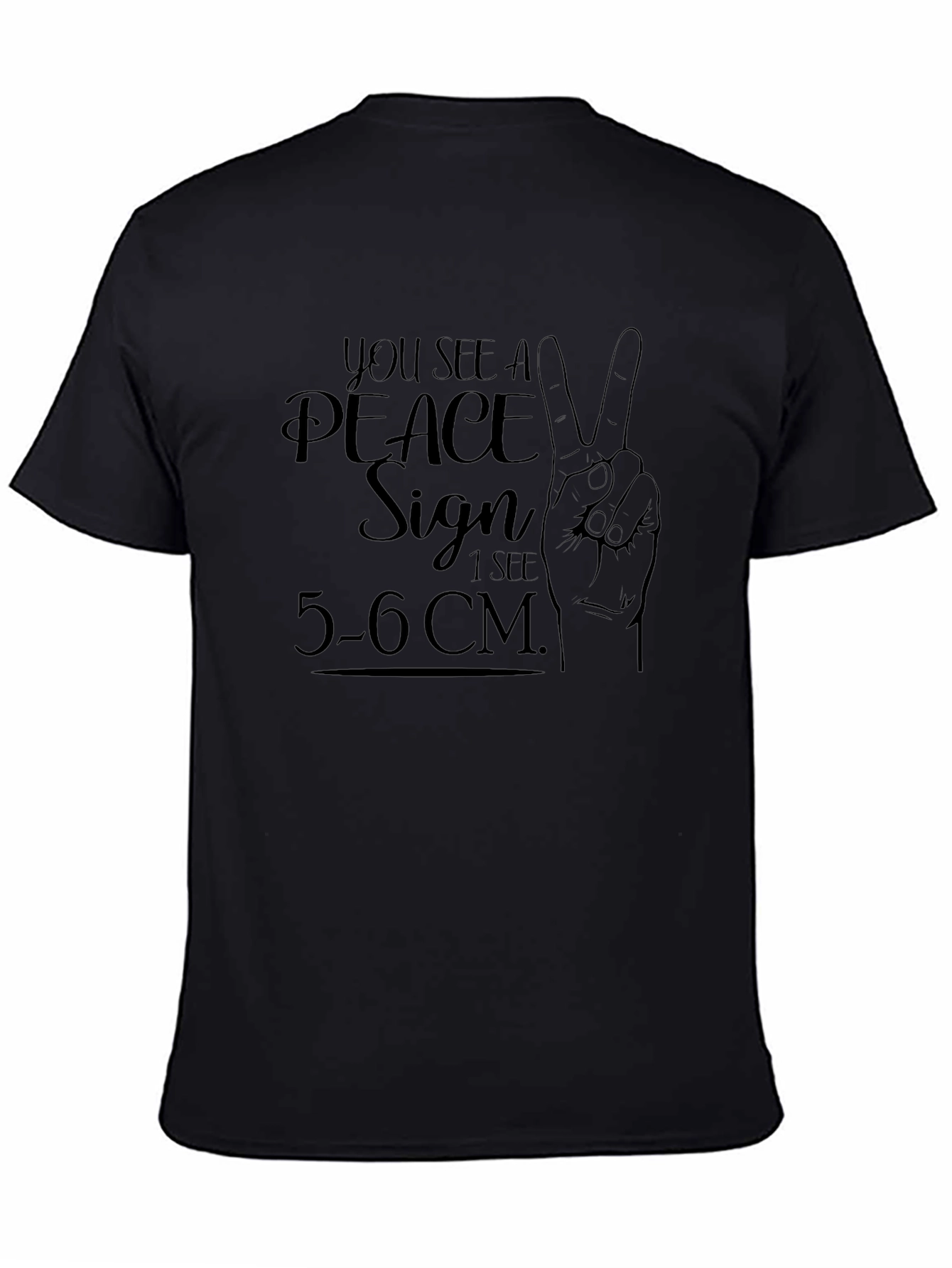 Peace Sign 5-6 cm Funny T-Shirt