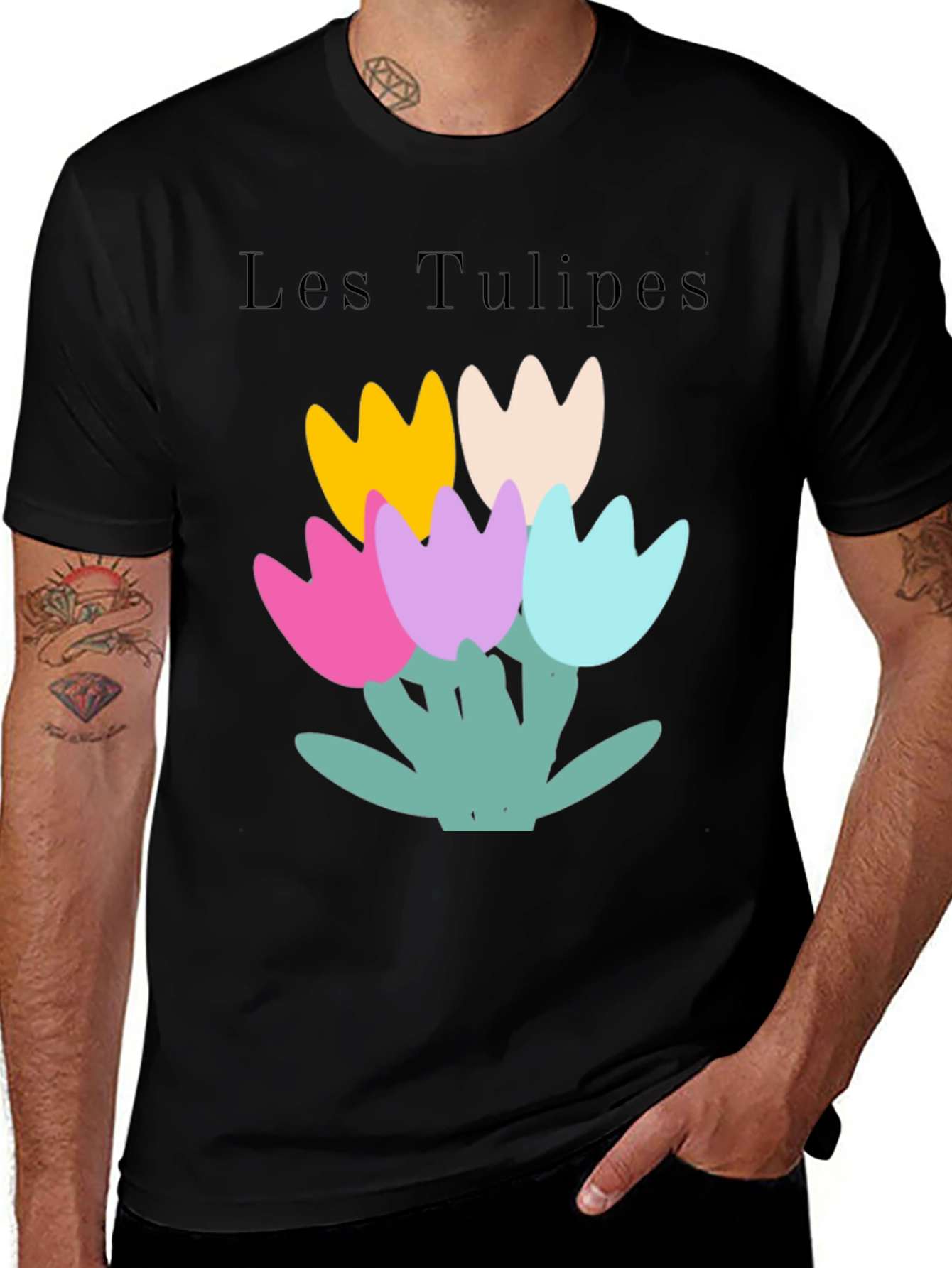 Les Tulipes Graphic Tee - Stylish Casual Wear