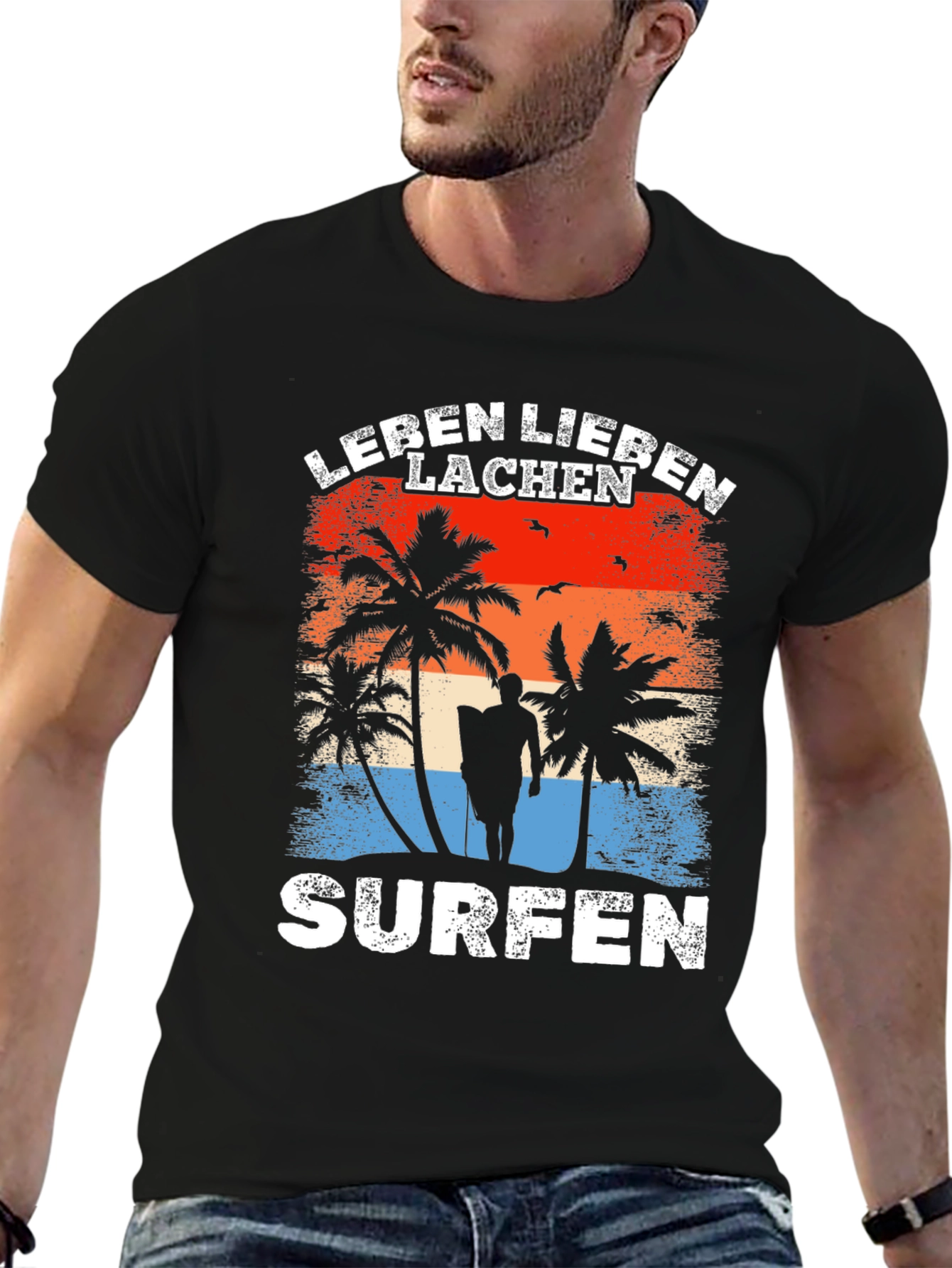 Leben Lieben Lachen Surfen T-Shirt