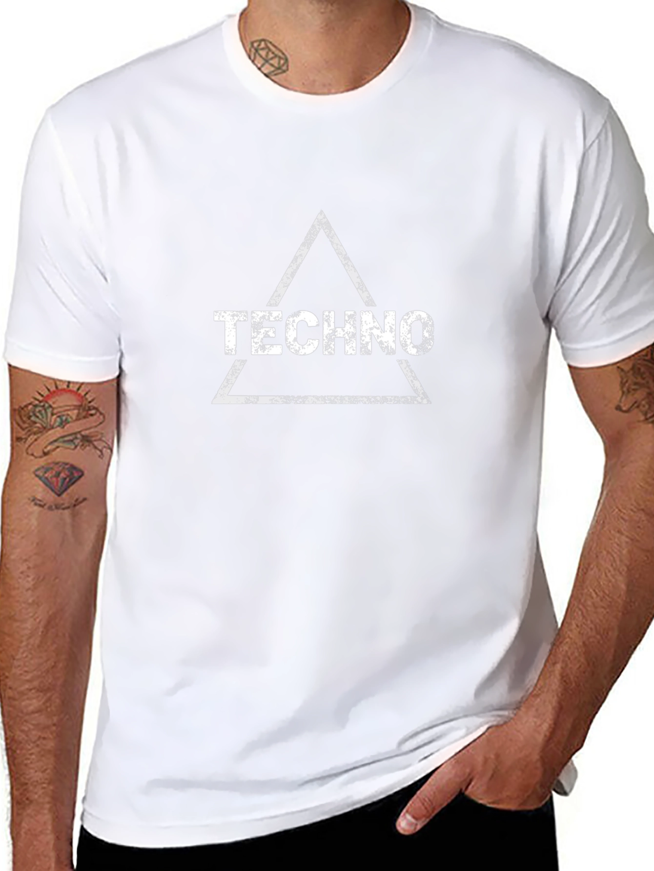 Techno Music Graphic T-Shirt - Black