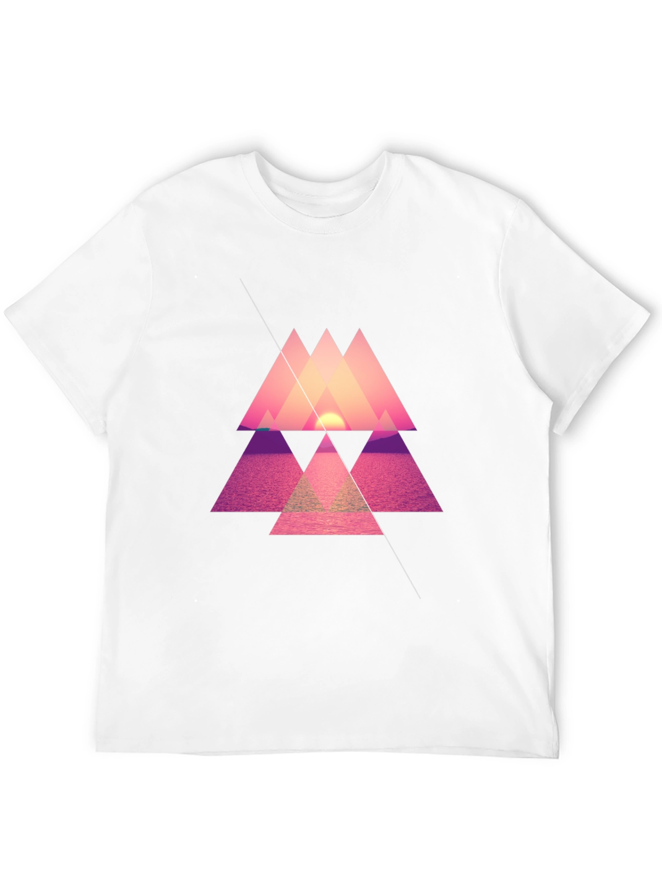 Geometric Sunset T-Shirt - Modern Design