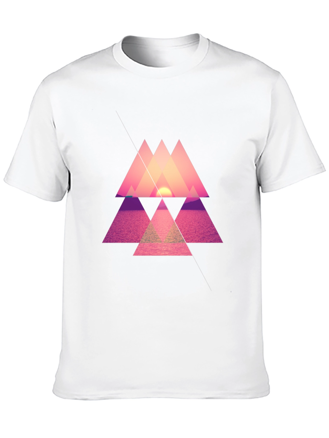 Geometric Sunset T-Shirt - Modern Design