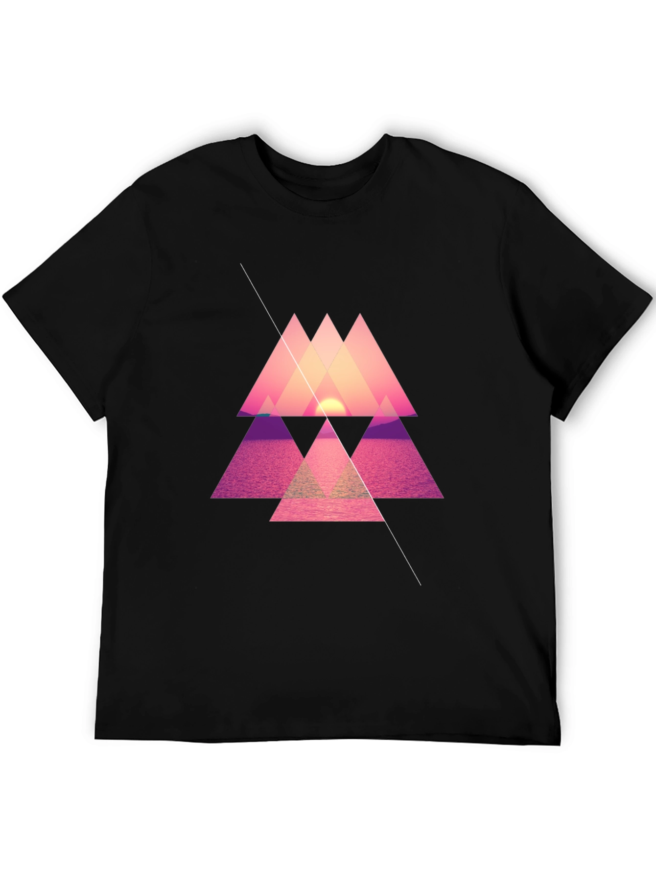 Geometric Sunset T-Shirt - Modern Design