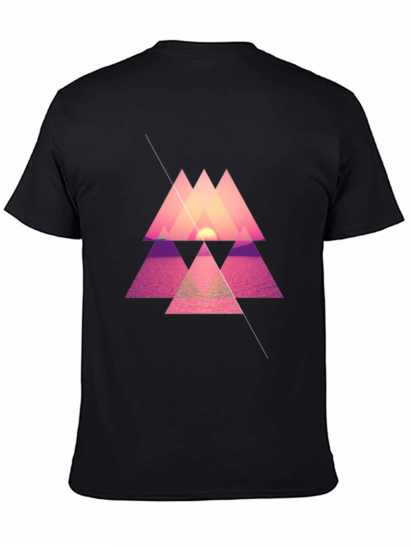 Geometric Sunset T-Shirt - Modern Design