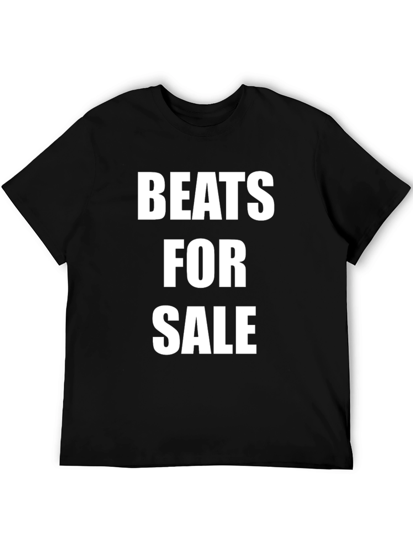 Beats For Sale Black Cotton T-Shirt