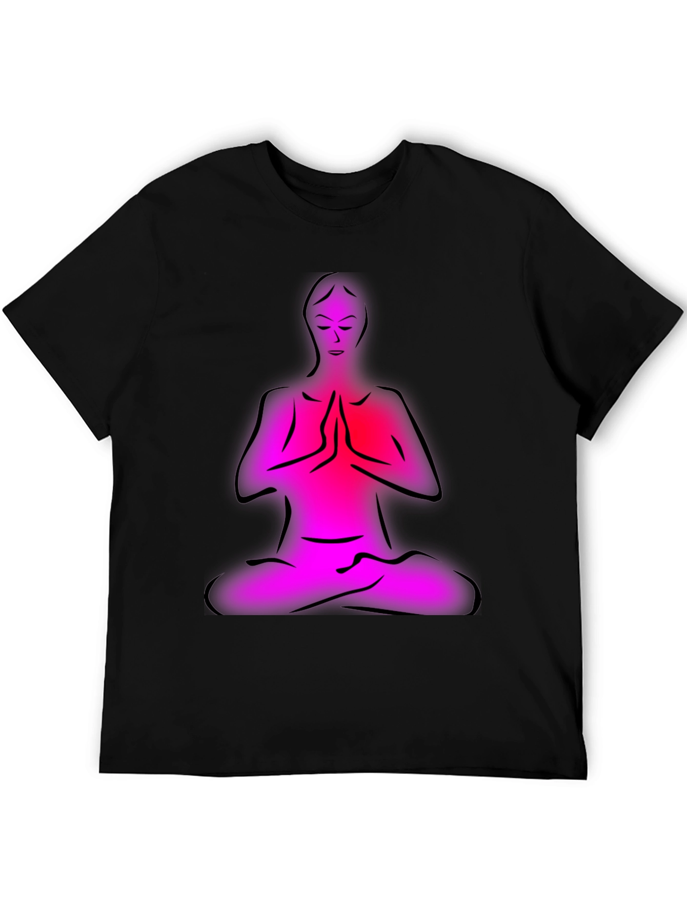 Yoga Meditation Graphic Black T-Shirt