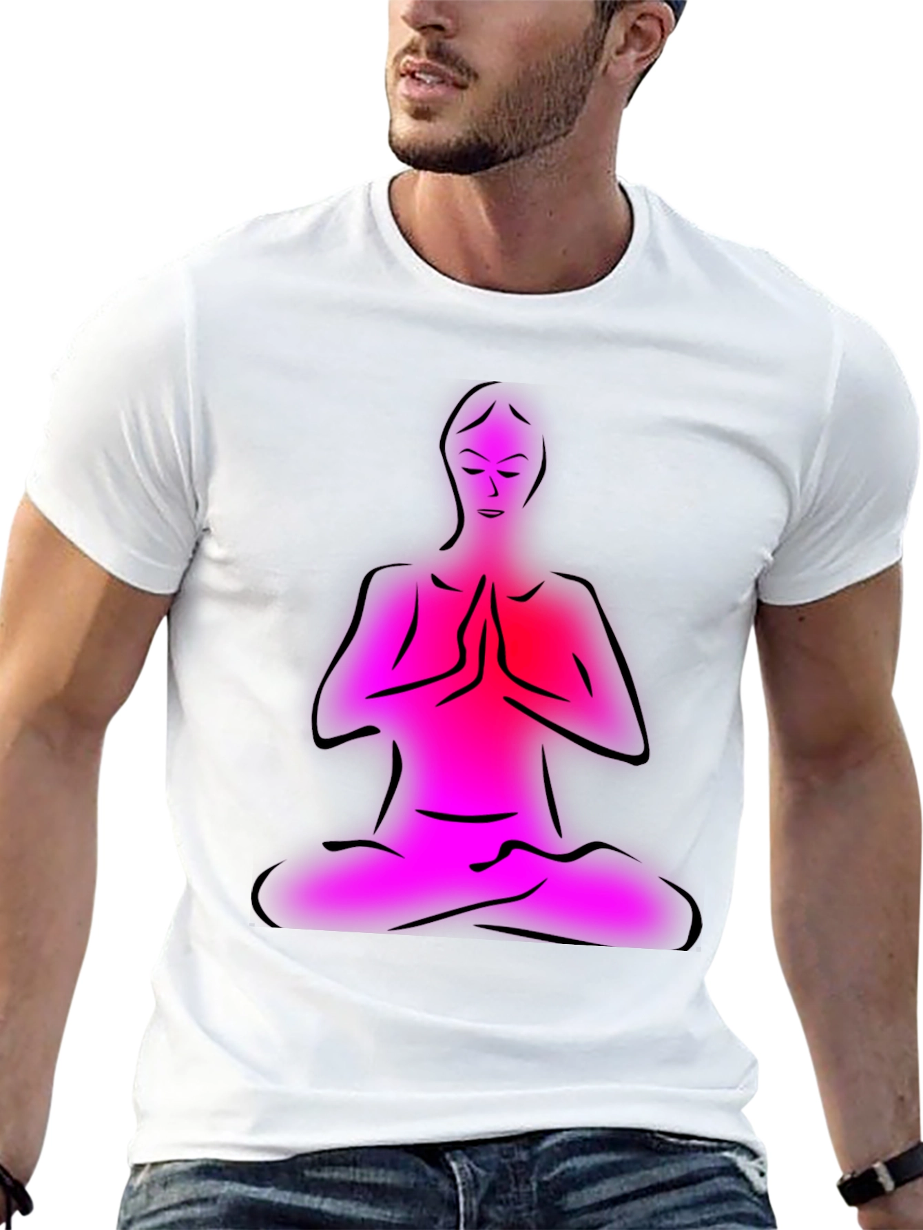 Yoga Meditation Graphic Black T-Shirt