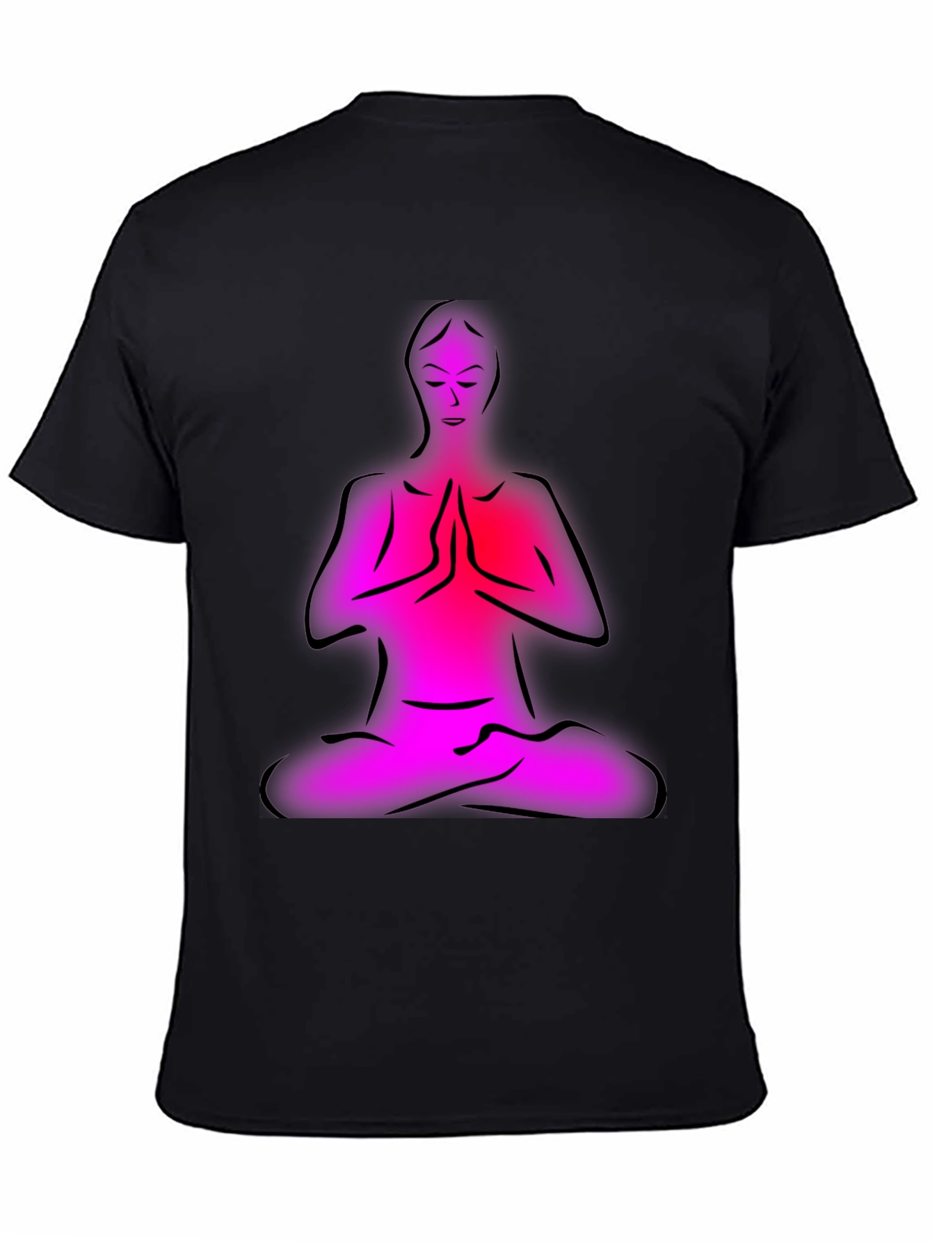 Yoga Meditation Graphic Black T-Shirt