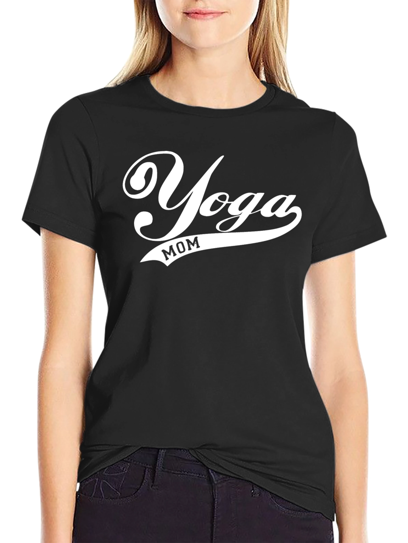 Yoga Mom Black T-Shirt