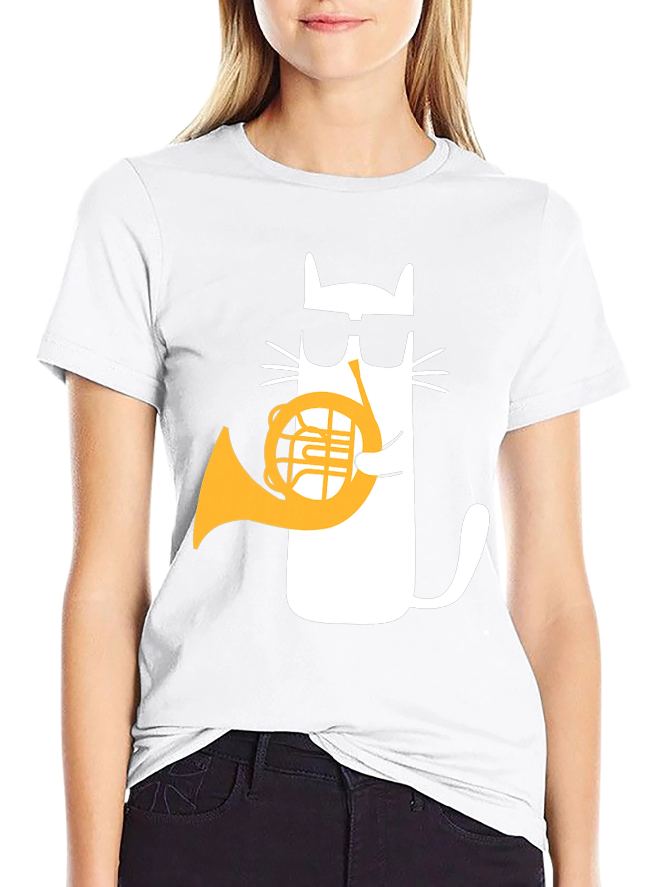 Cool Cat French Horn Player T-Shirt