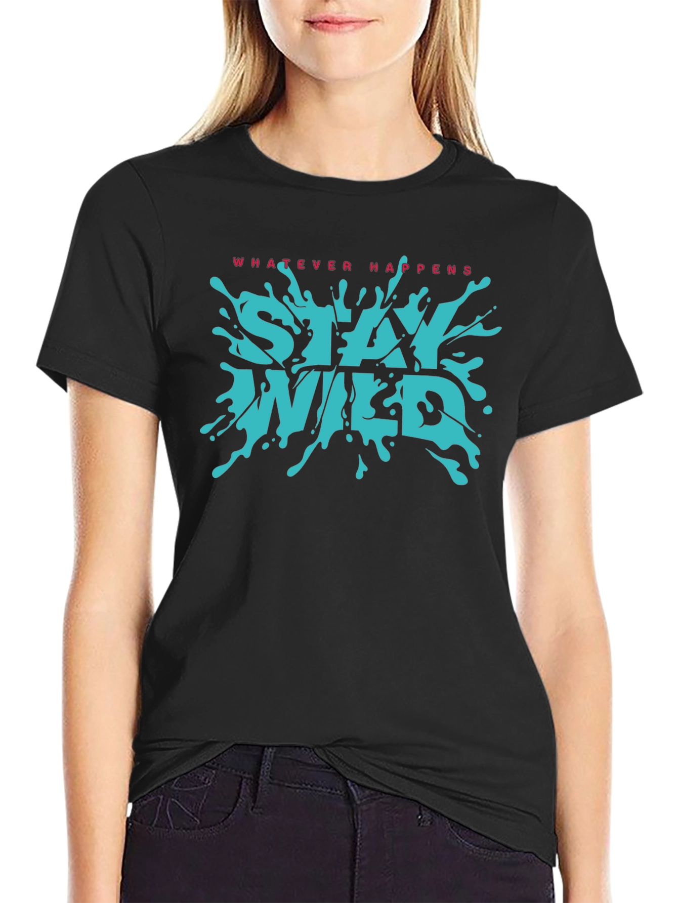 Stay Wild Graphic T-Shirt - Black