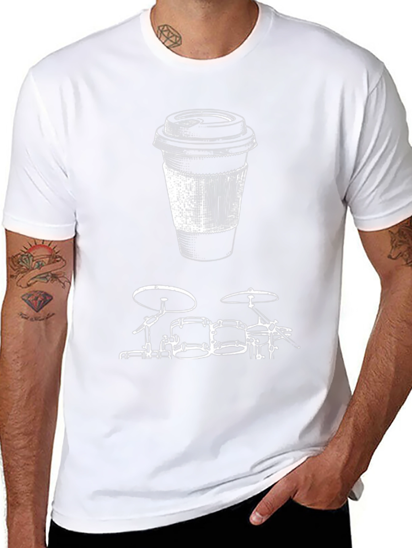 Coffee & Drums Black Graphic Tee