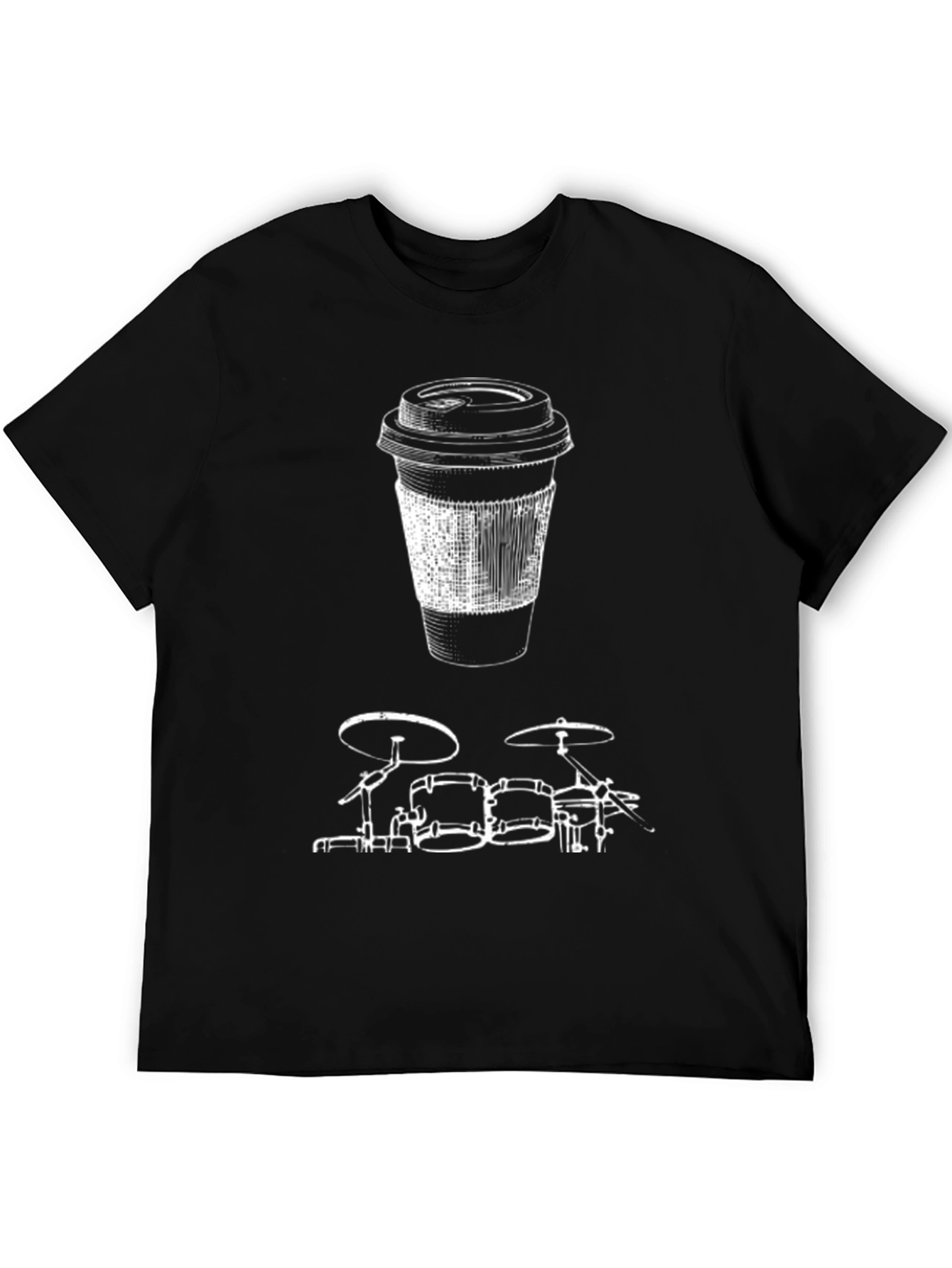 Coffee & Drums Black Graphic Tee