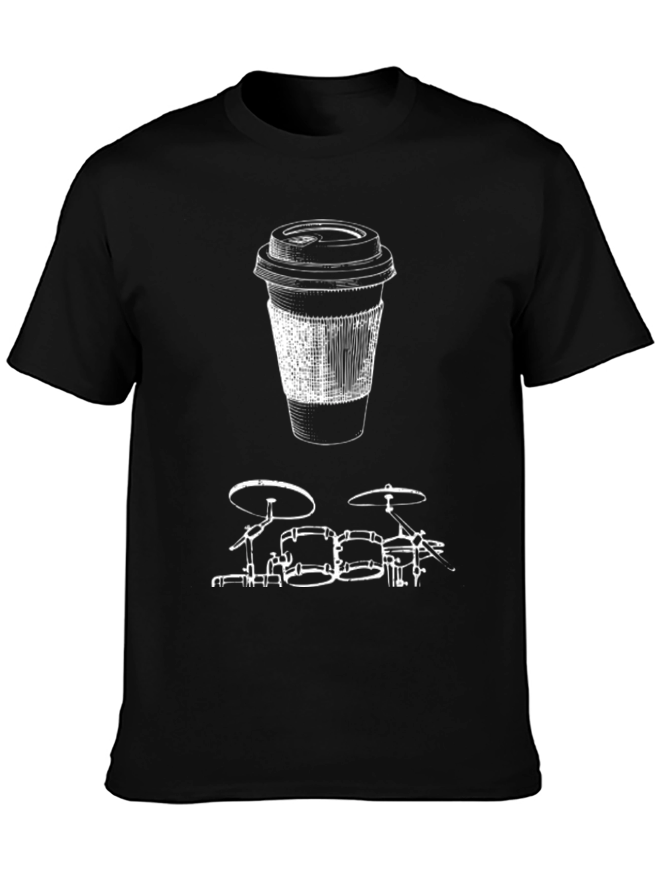 Coffee & Drums Black Graphic Tee