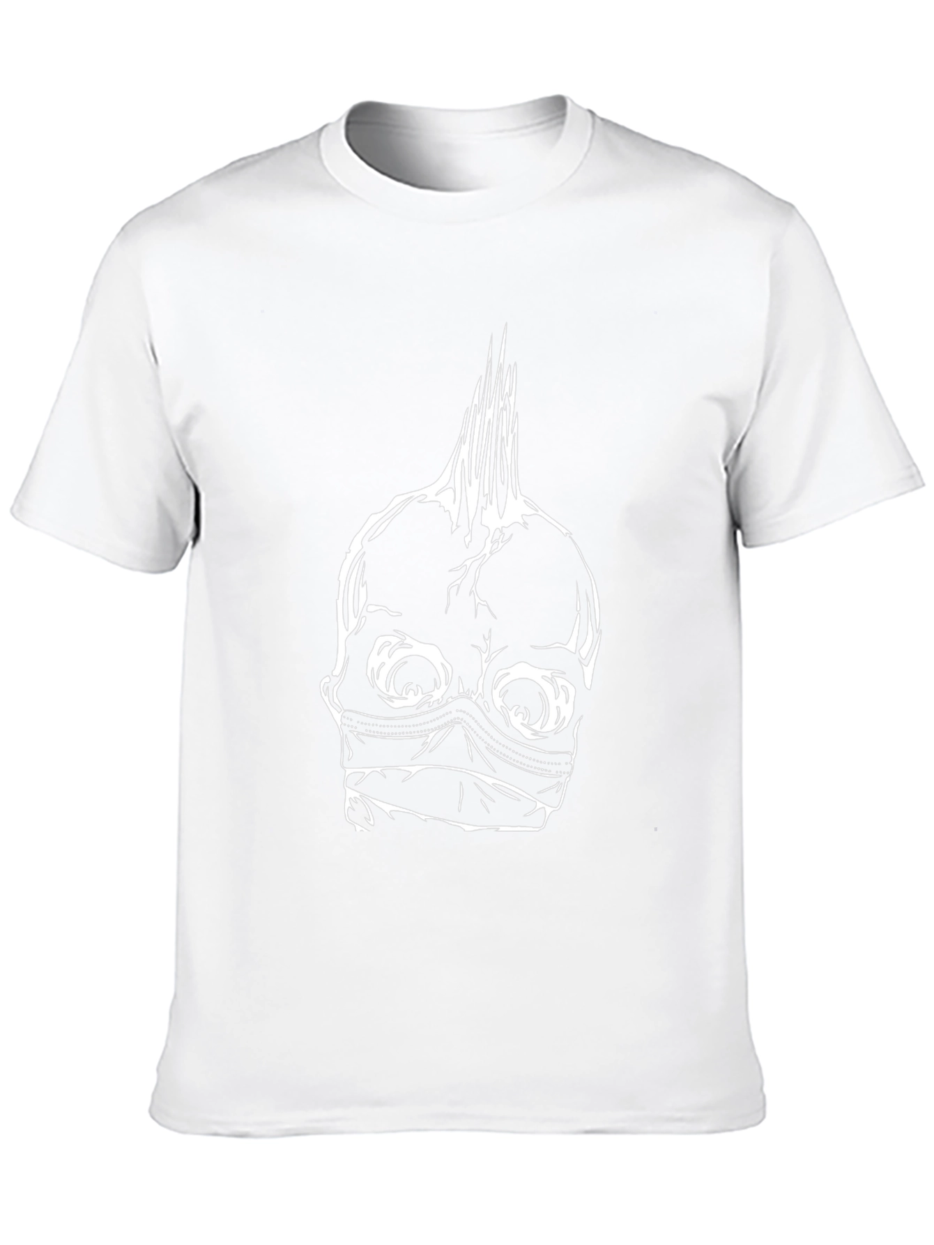 Masked Skull Punk Style T-Shirt - Black