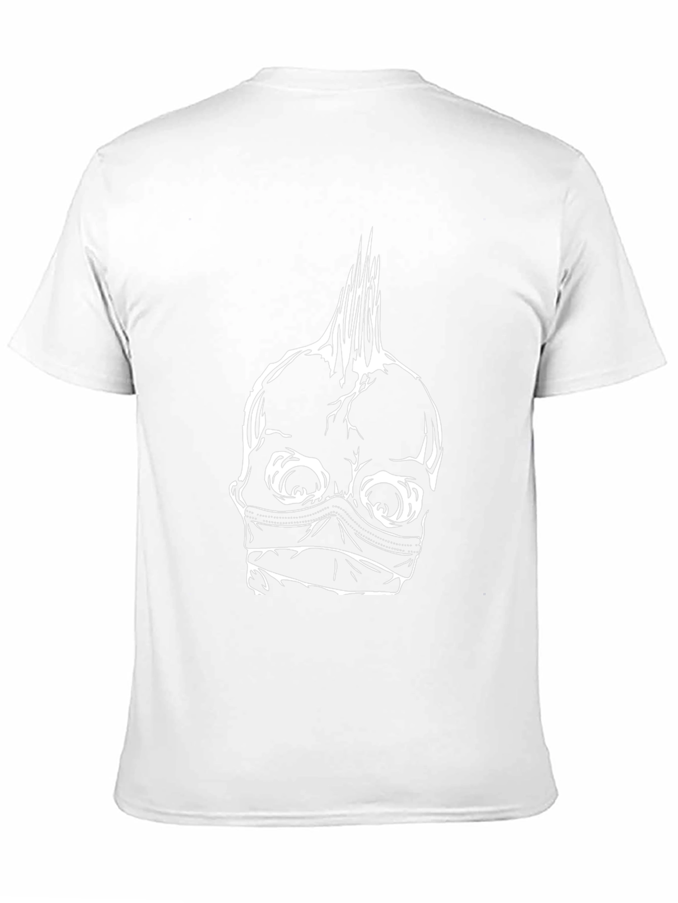 Masked Skull Punk Style T-Shirt - Black