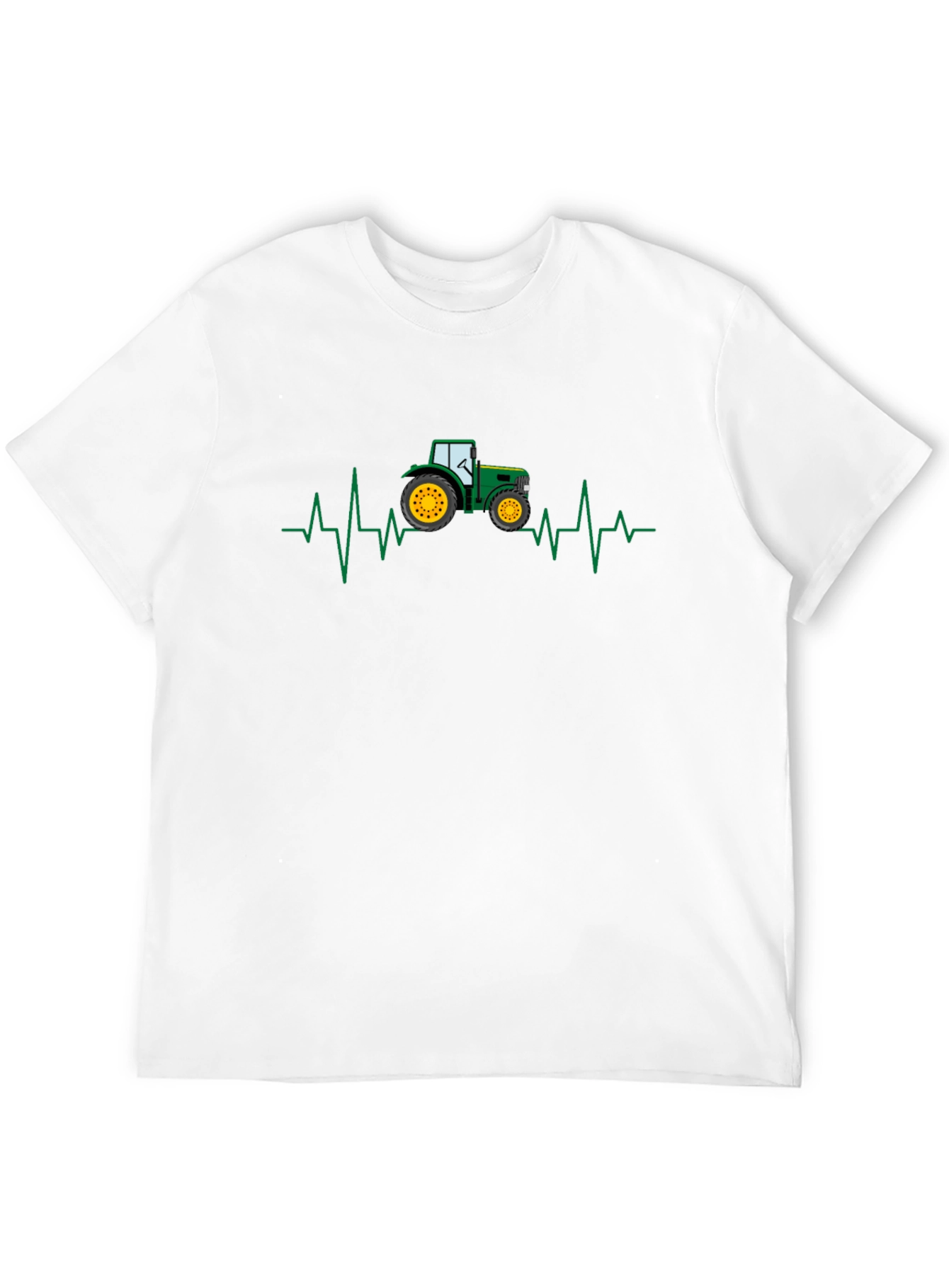 Tractor Heartbeat Graphic Tee - Farm Lover Shirt