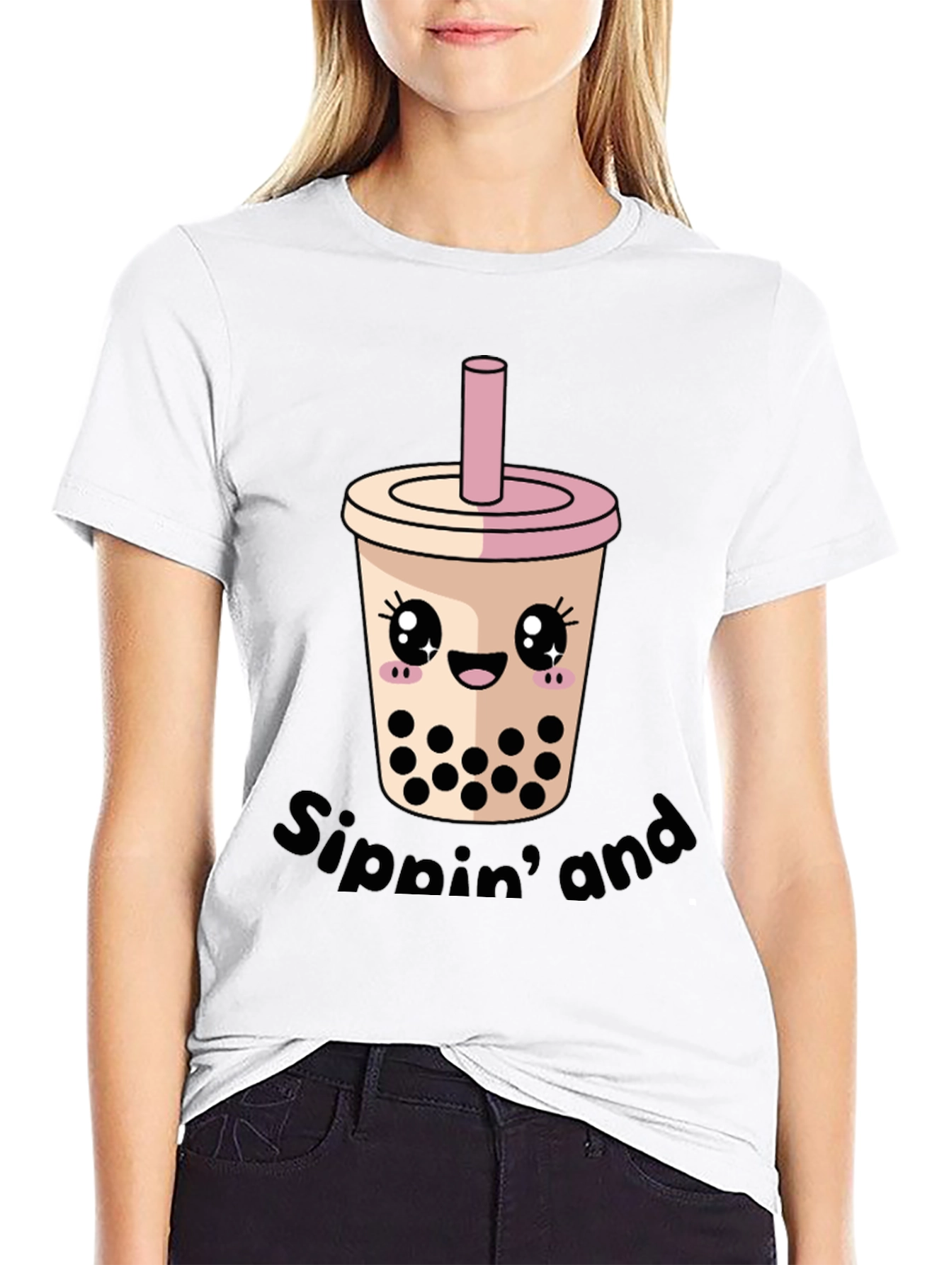Kawaii Bubble Tea T-Shirt - Sippin and Boba