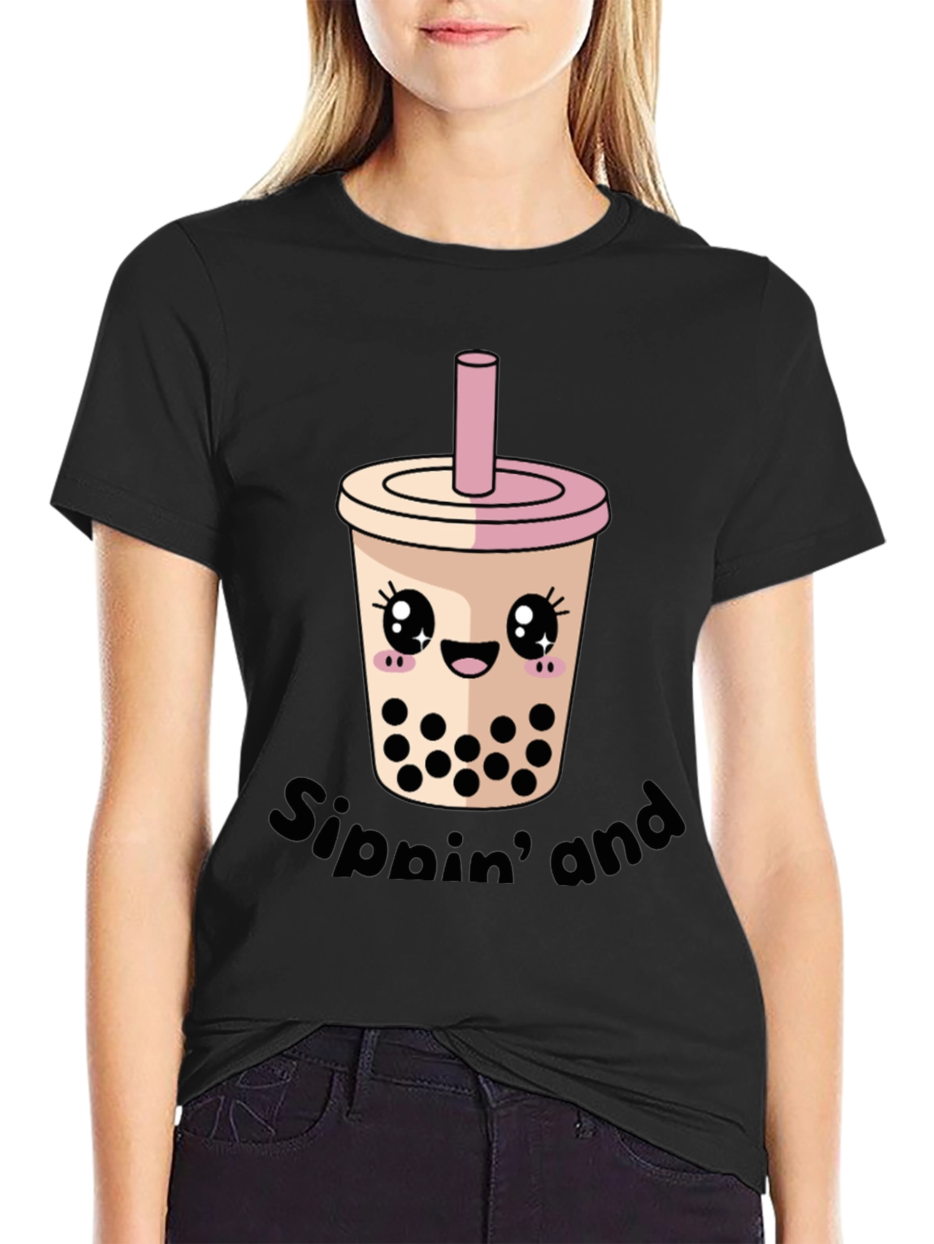 Kawaii Bubble Tea T-Shirt - Sippin and Boba