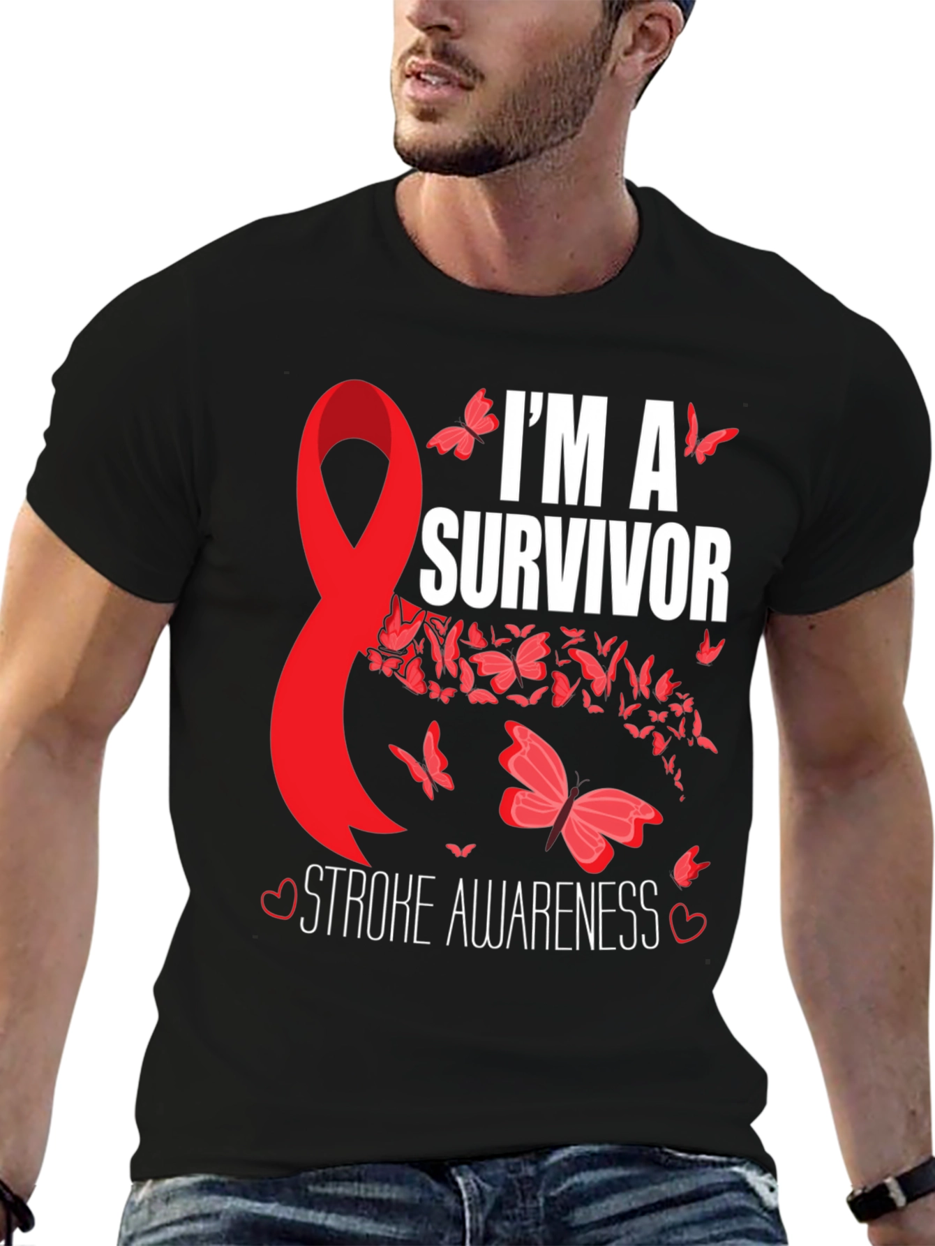 Stroke Awareness Survivor Graphic T-Shirt