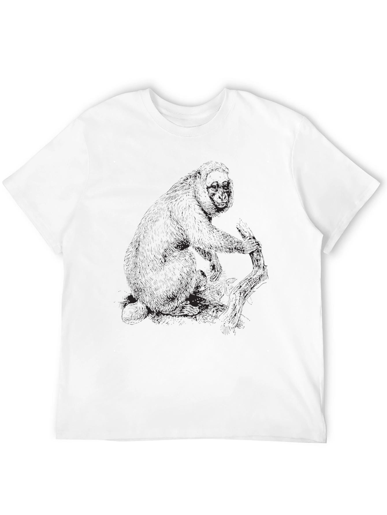 Mens Black Graphic Tee - Gorilla Design