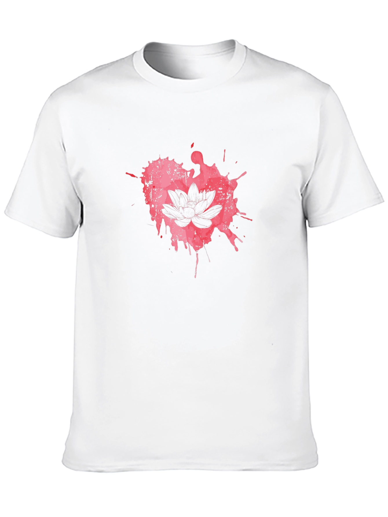 Lotus Splash T-Shirt - Black Cotton Tee