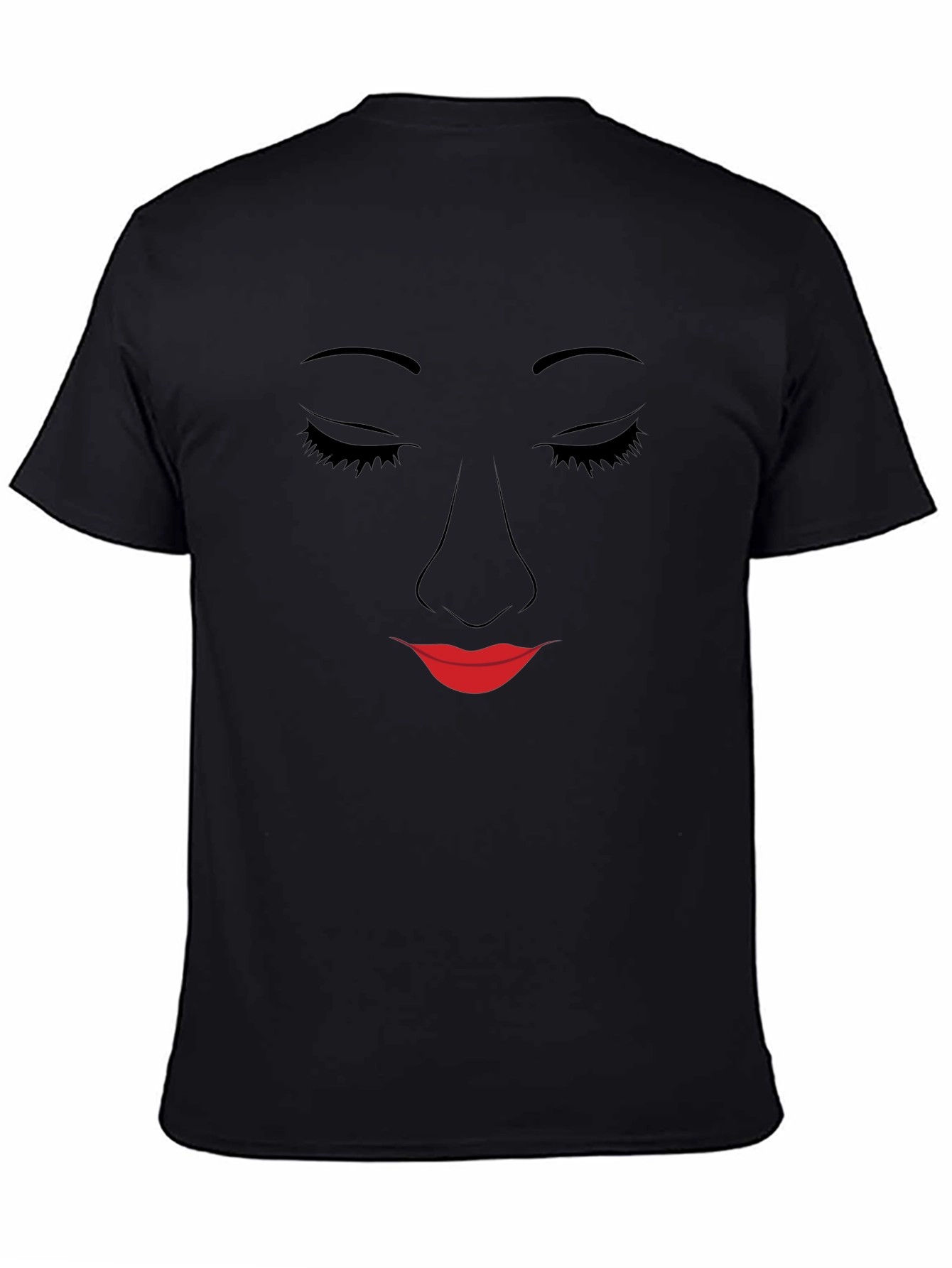 Minimalist Face T-Shirt - Black Graphic Tee