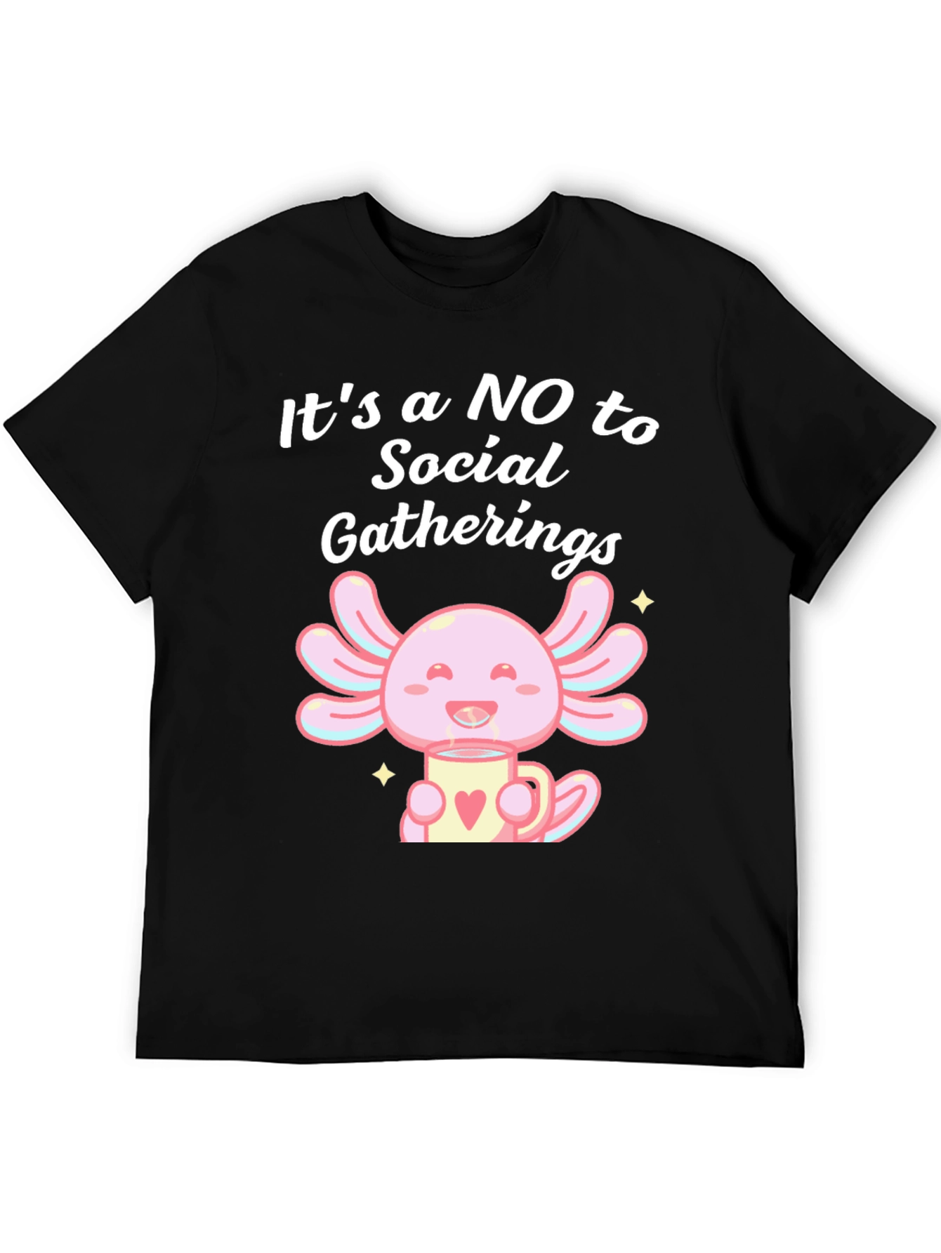 No Social Gatherings Axolotl T-Shirt