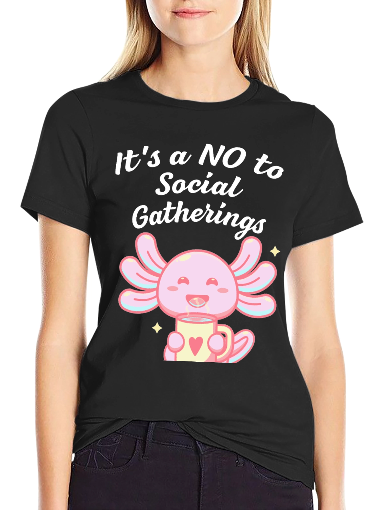 No Social Gatherings Axolotl T-Shirt
