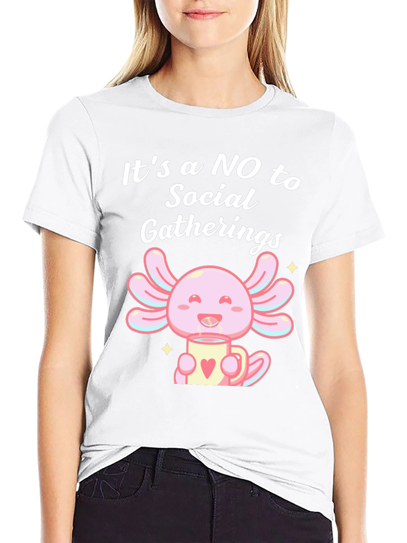 No Social Gatherings Axolotl T-Shirt