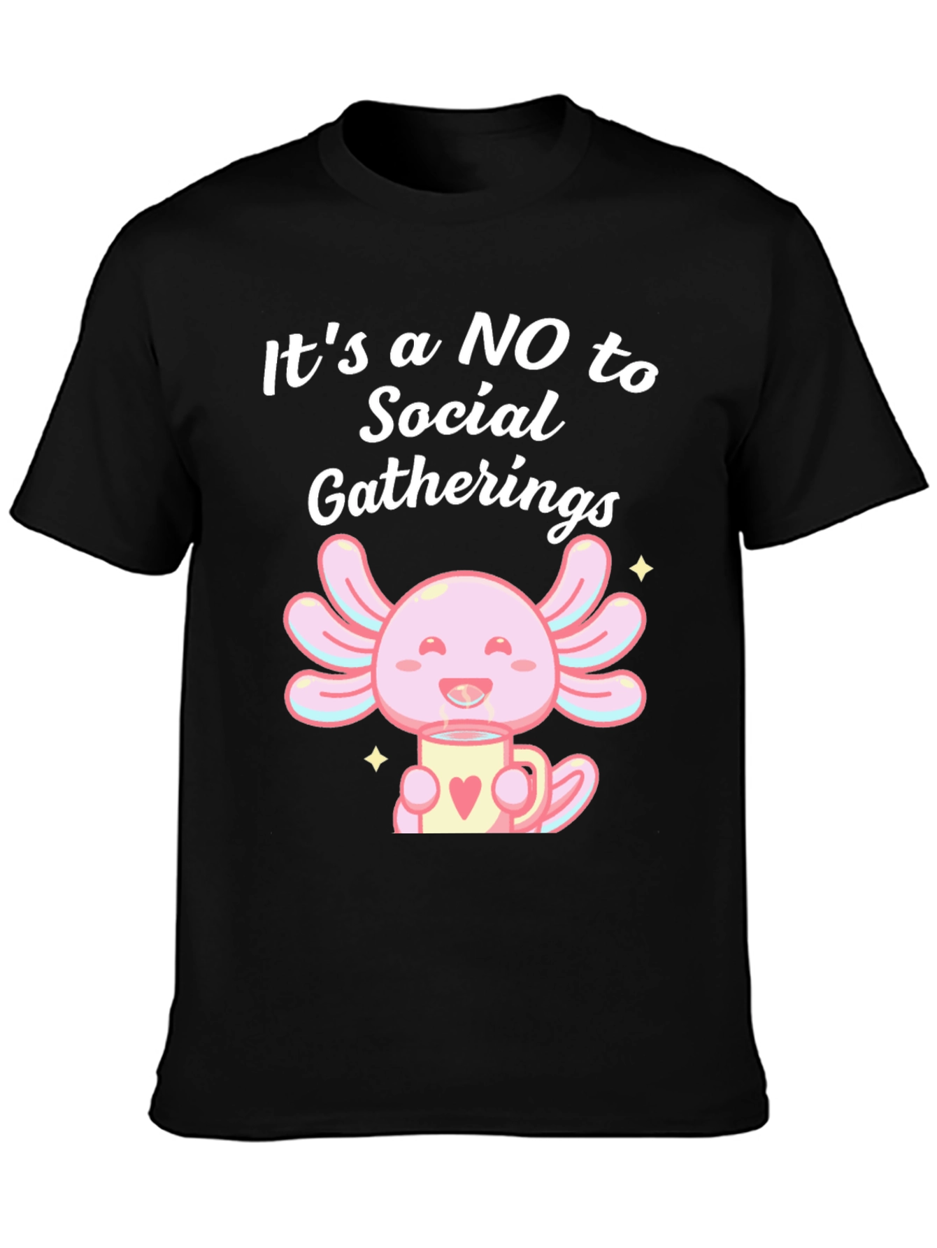 No Social Gatherings Axolotl T-Shirt