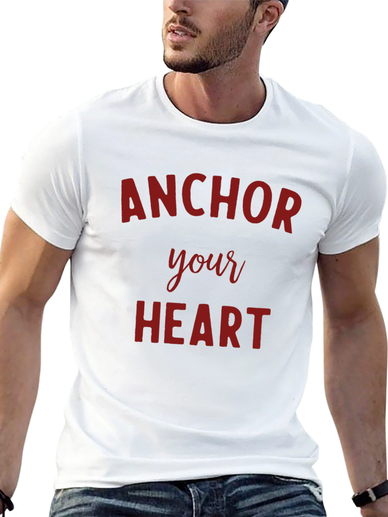Anchor Your Heart Graphic T-Shirt - Black