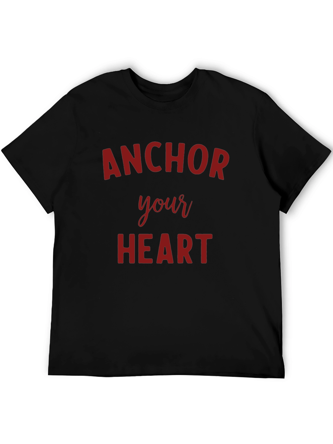 Anchor Your Heart Graphic T-Shirt - Black