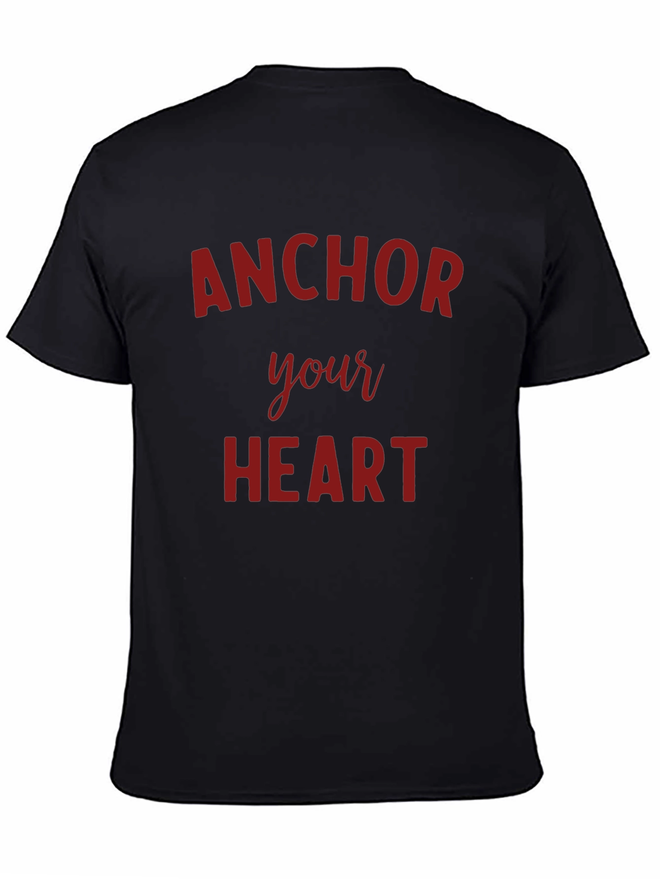 Anchor Your Heart Graphic T-Shirt - Black