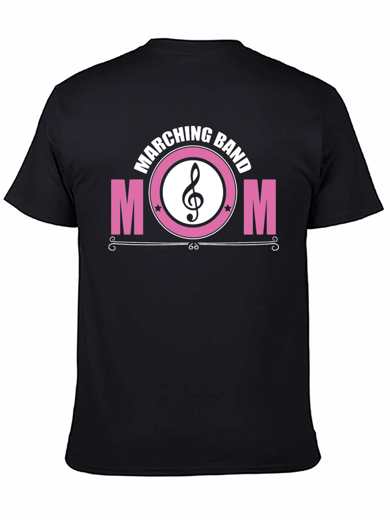 Marching Band Mom T-Shirt - Pink and Black
