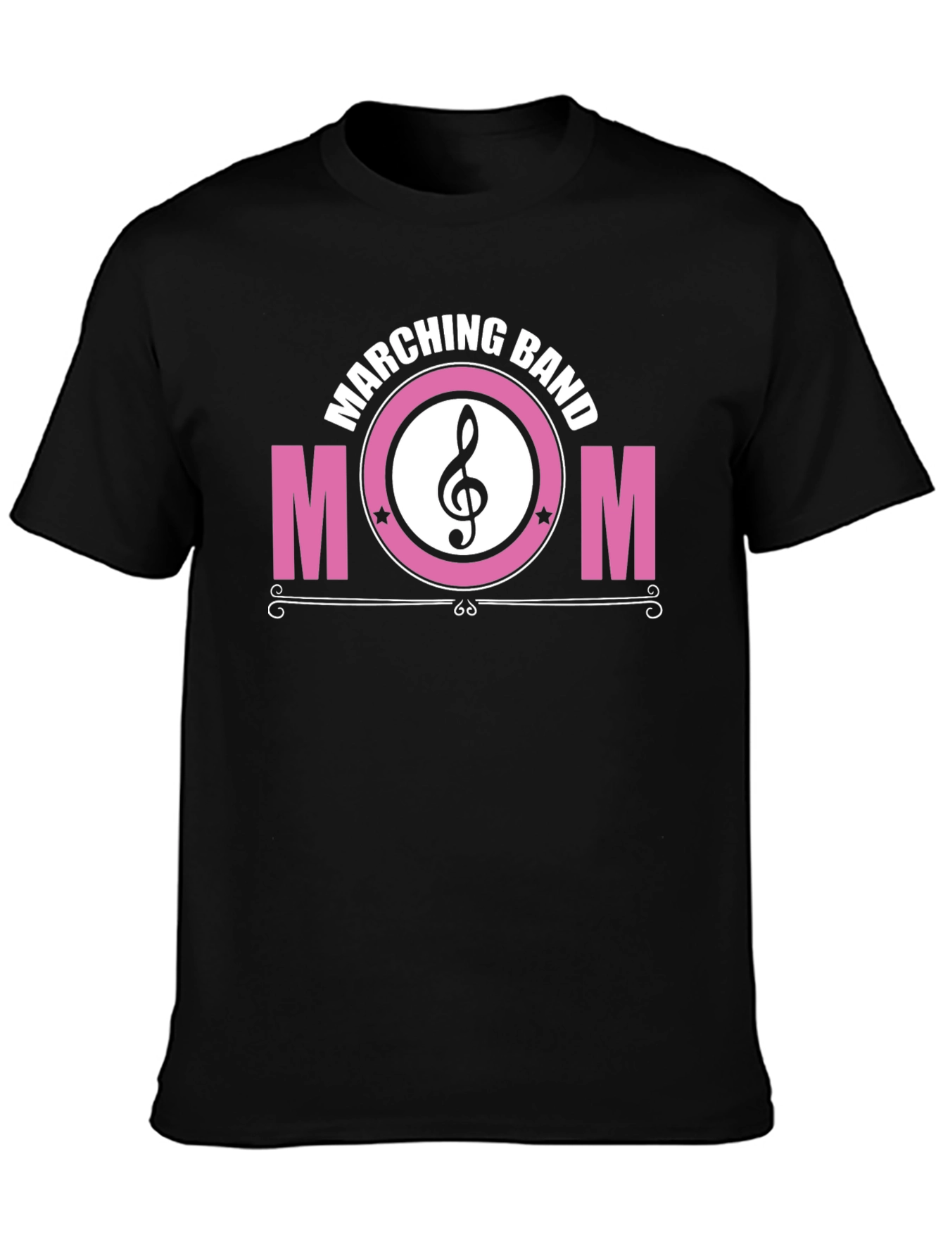 Marching Band Mom T-Shirt - Pink and Black