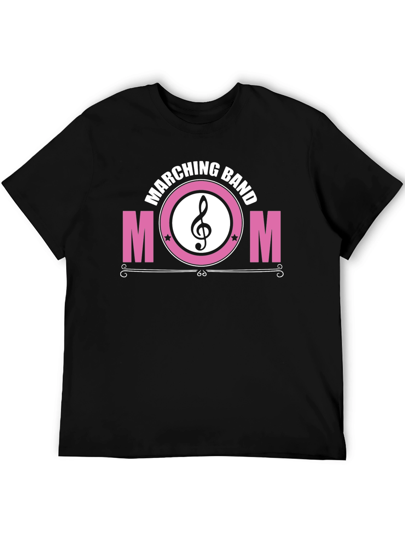 Marching Band Mom T-Shirt - Pink and Black