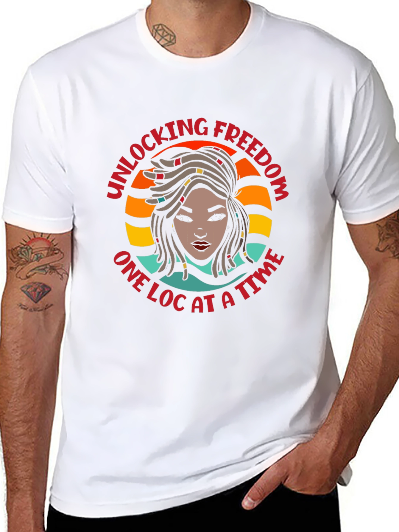 Unlocking Freedom One Loc at a Time Black T-Shirt