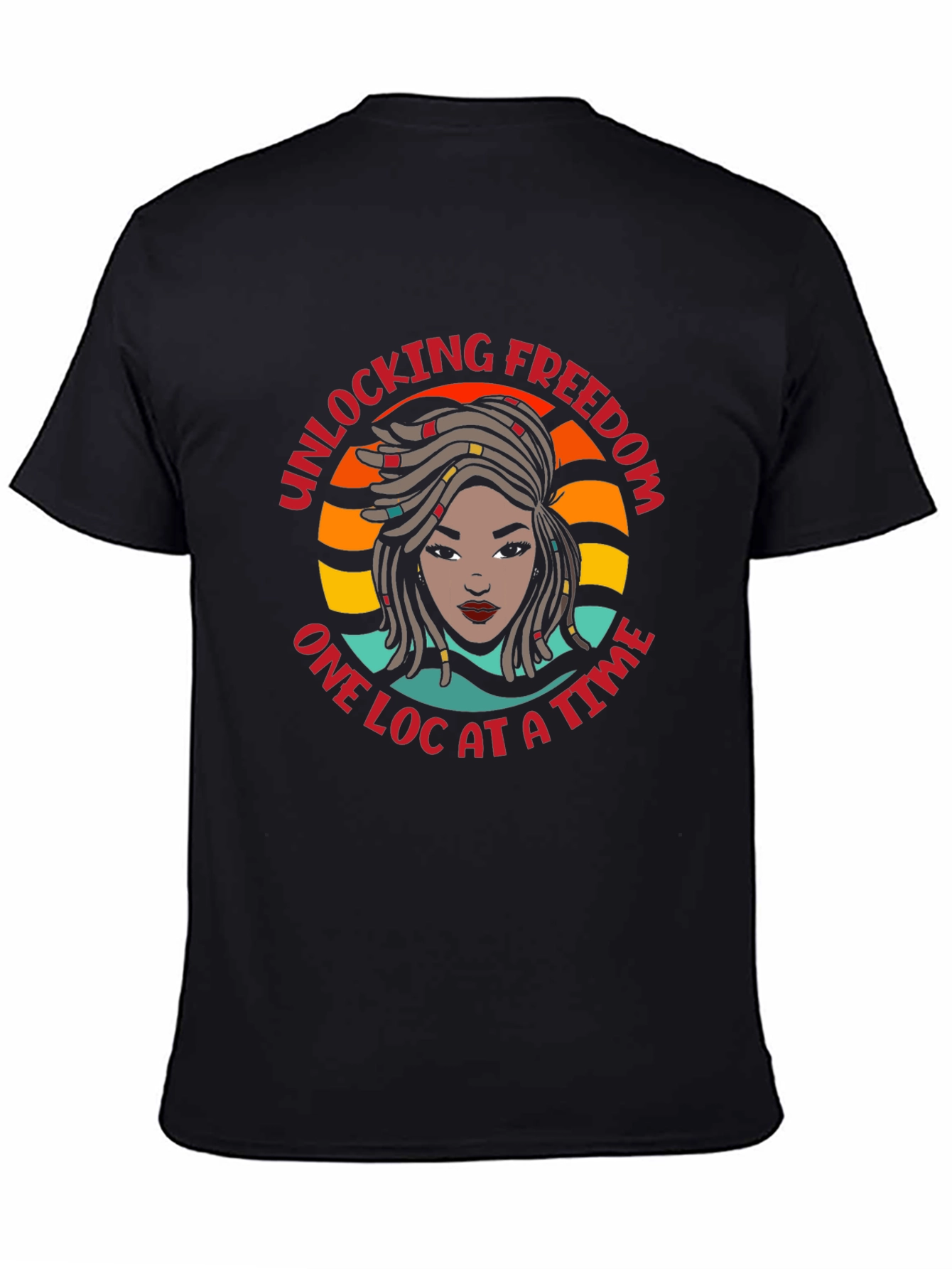 Unlocking Freedom One Loc at a Time Black T-Shirt
